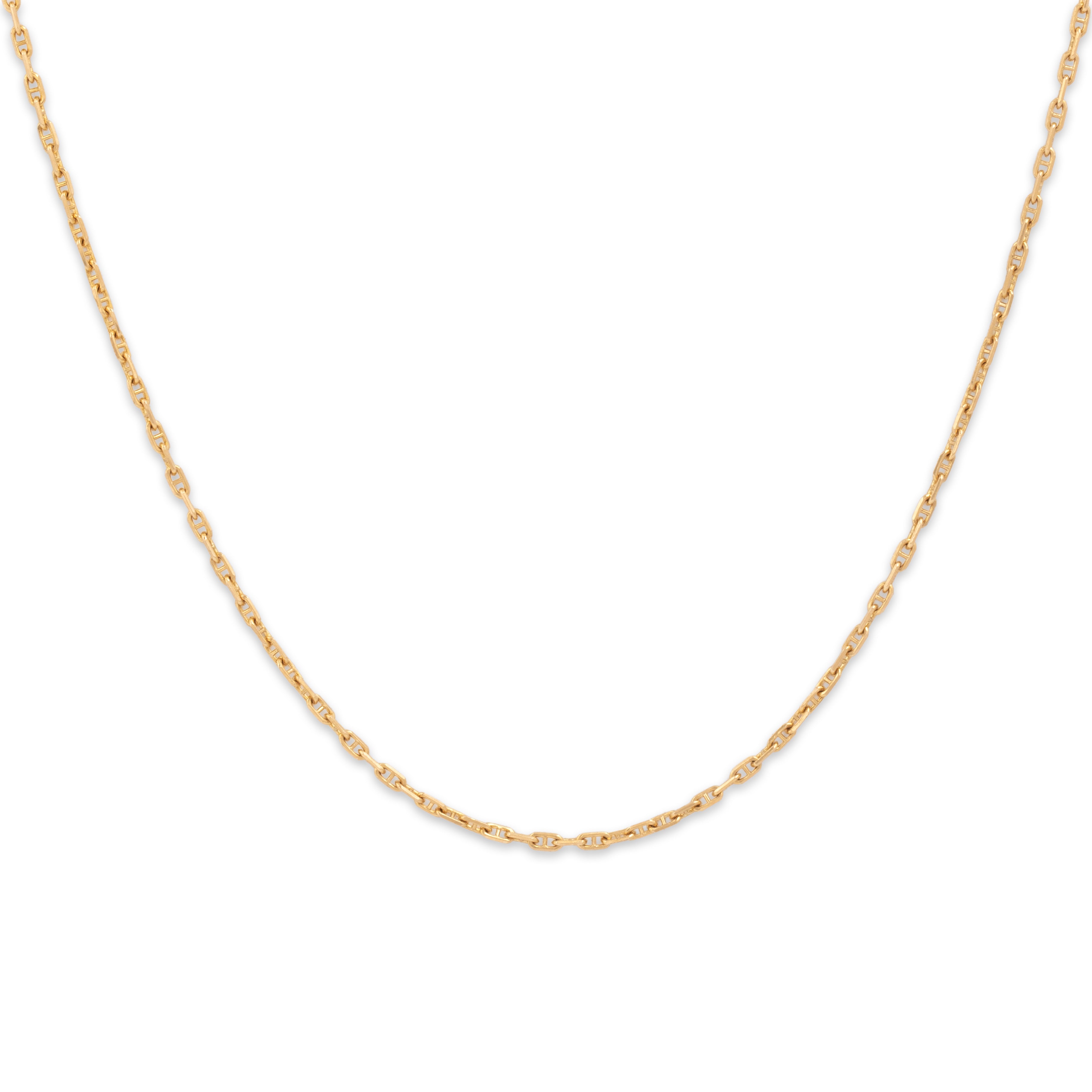Vintage 14k Yellow Gold Anchor Link 1.6mm Chain - detail view #1