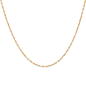 Vintage 14k Yellow Gold Anchor Link 1.6mm Chain 16"