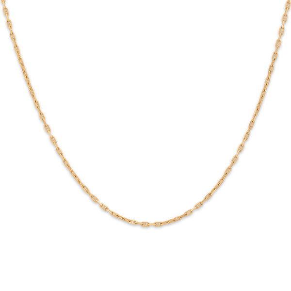 Vintage 14k Yellow Gold Anchor Link 1.6mm Chain 16