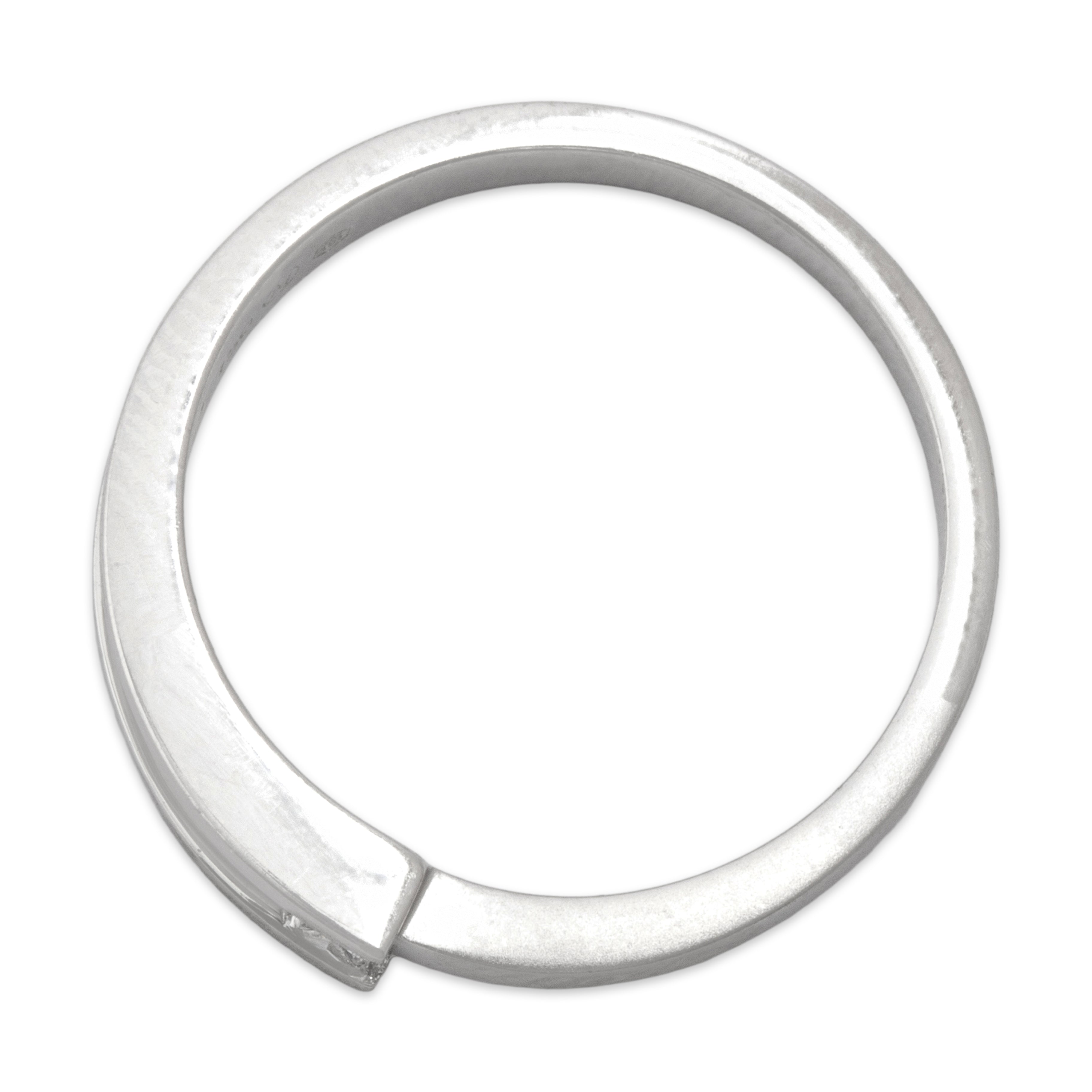Estate 18k White Gold [Custom Carat] Open Bar Setting Ring - detail view #1
