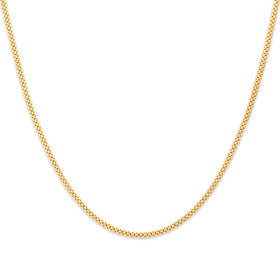 Vintage Italian 18k Yellow Gold Rounded Box Link 1.6mm Chain 20"