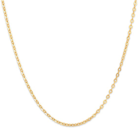 Vintage Italian 18k Yellow Gold 1.9mm Classic Cable Chain 22.25"