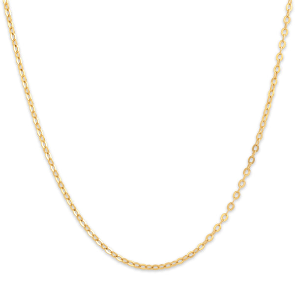 Vintage Italian 18k Yellow Gold 1.9mm Classic Cable Chain 22.25