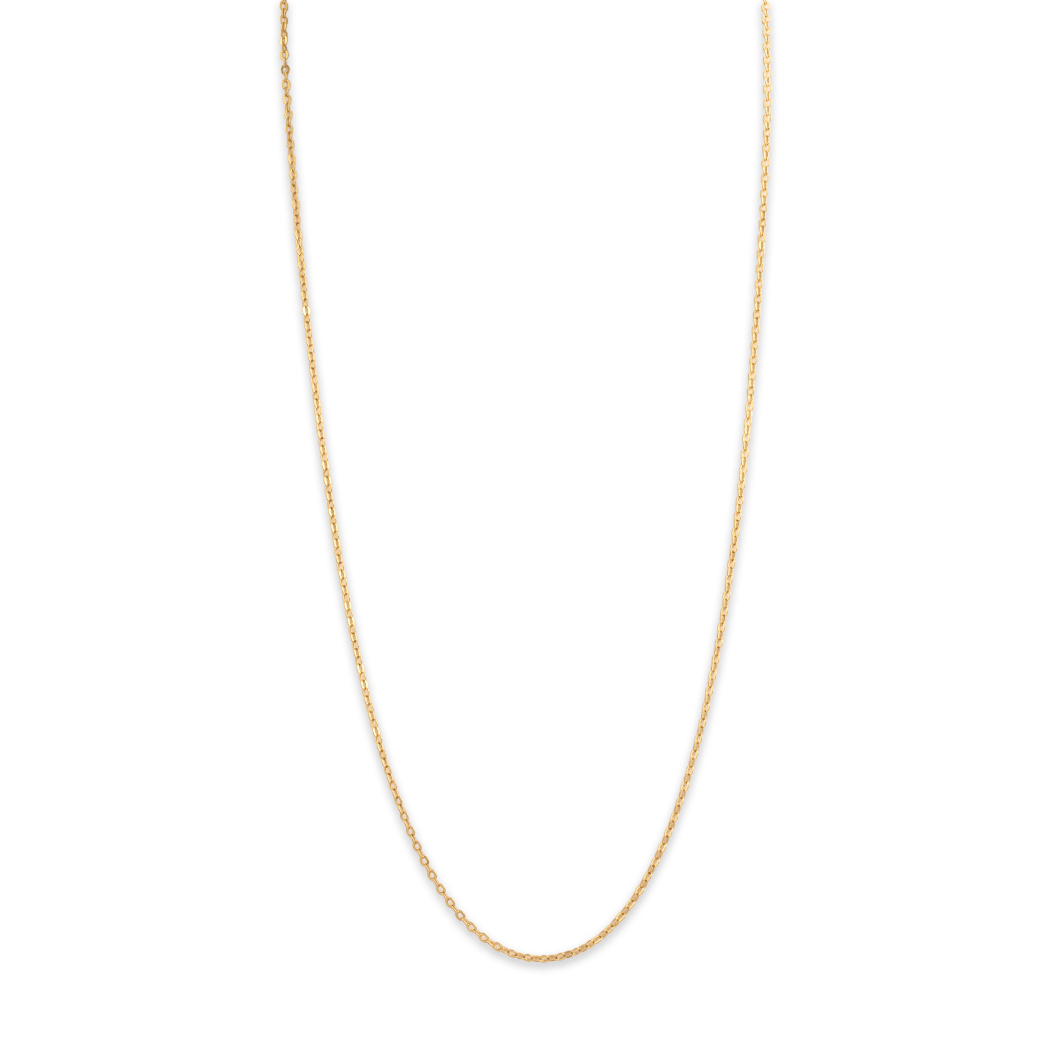 Vintage Italian 18k Yellow Gold 1.9mm Classic Cable Chain - detail view #1