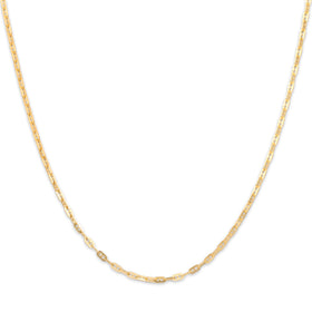Vintage 18k Yellow Gold 1.6mm Flat Mariner Chain 19.75"