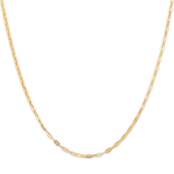 Vintage 18k Yellow Gold 1.6mm Flat Mariner Chain 19.75