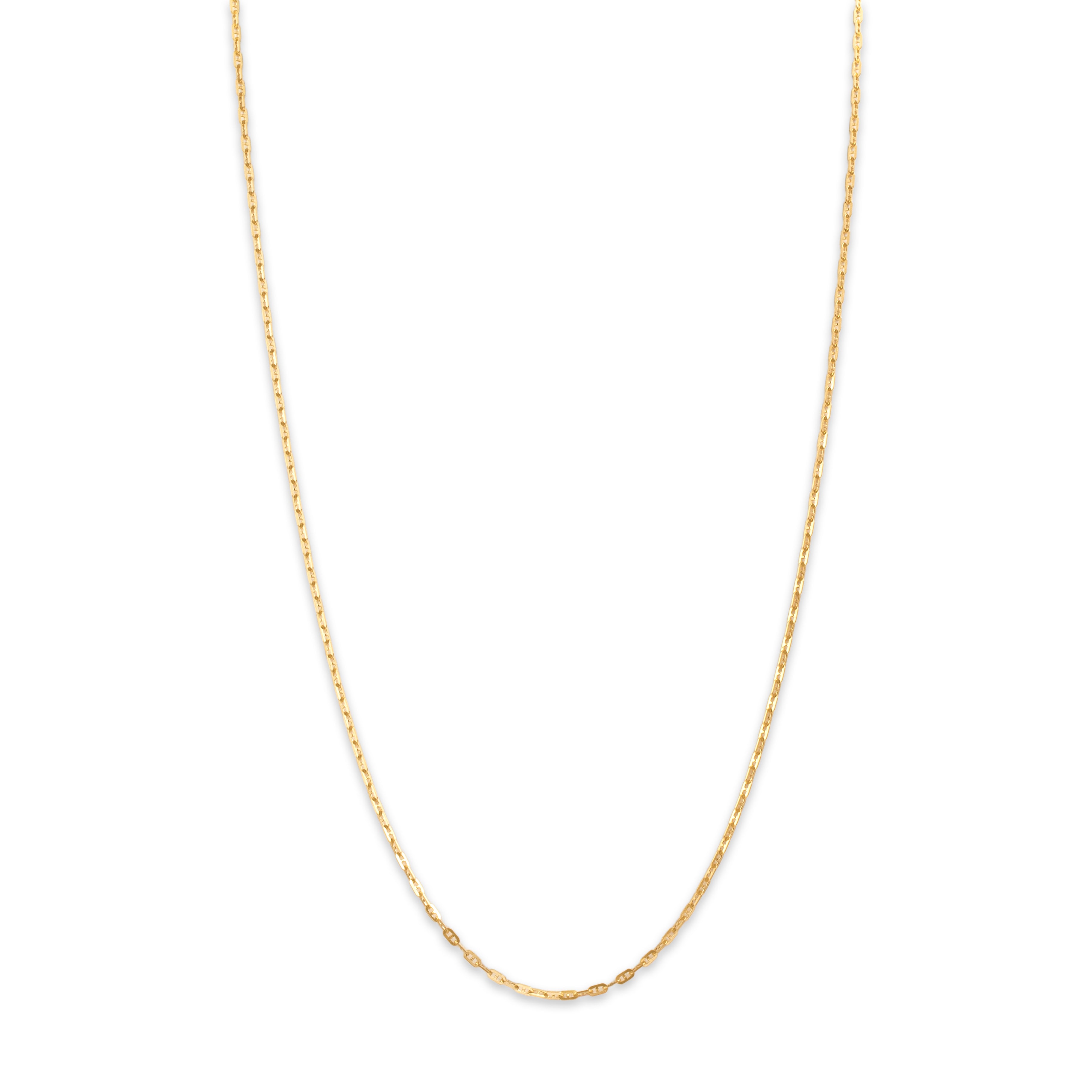 Vintage 18k Yellow Gold Flat Mariner 1.6mm (At Chain) Chain - detail view #1