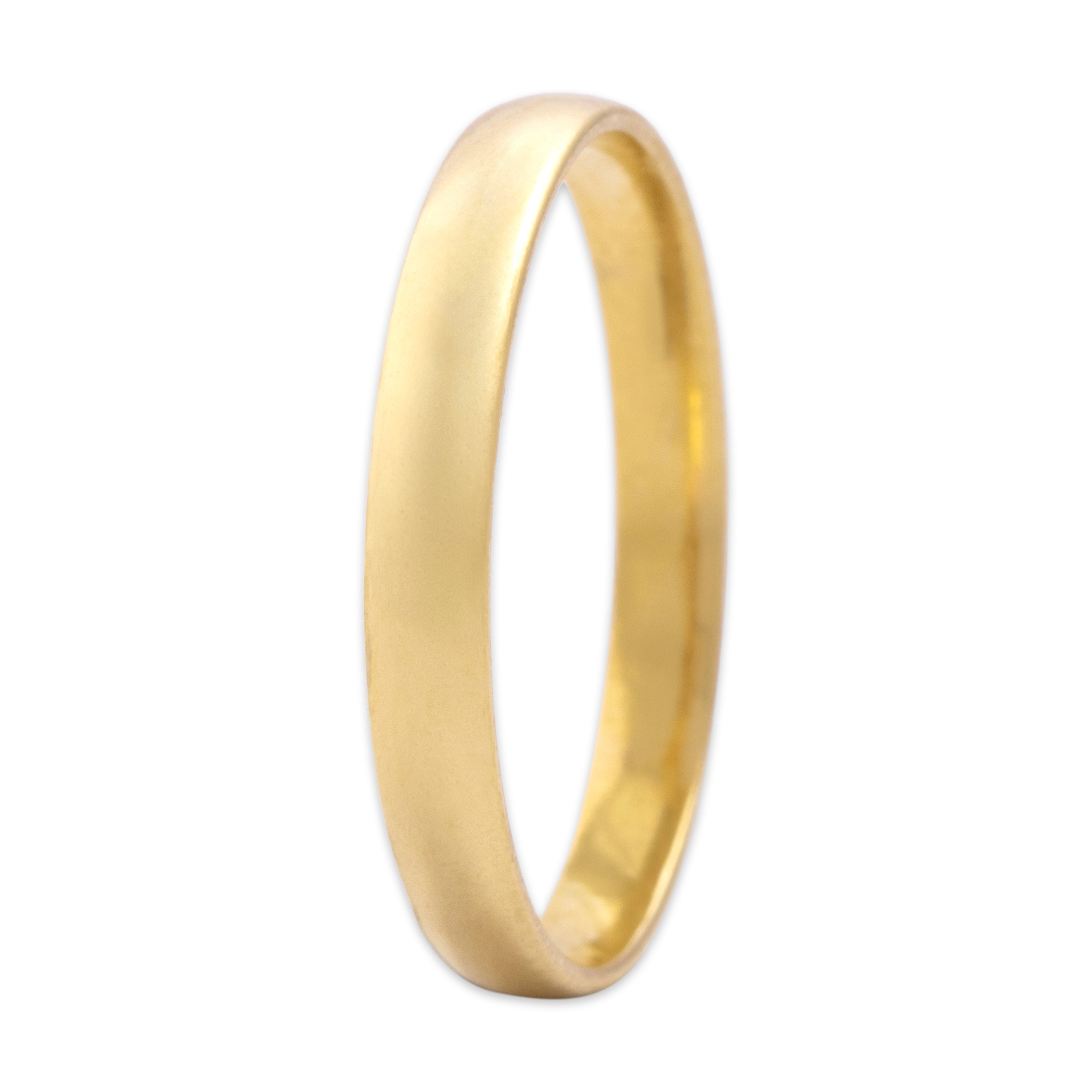 Antique Victorian Scottish 18k Yellow Gold Thin Sleek Classic Band Ring - Overall view