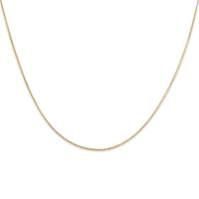 Vintage Italian 14k Yellow Gold Delicate Flat Serpentine Link .8mm Chain 16"