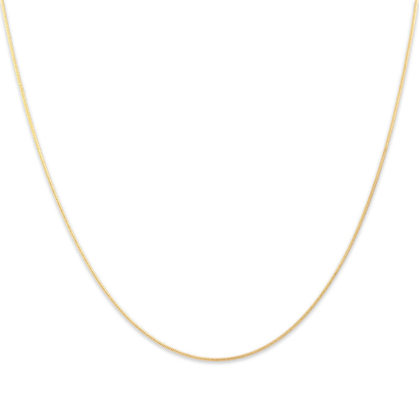 Estate Italian 14k Yellow Gold Delicate Fluid Snake 0.75mm Chain 16