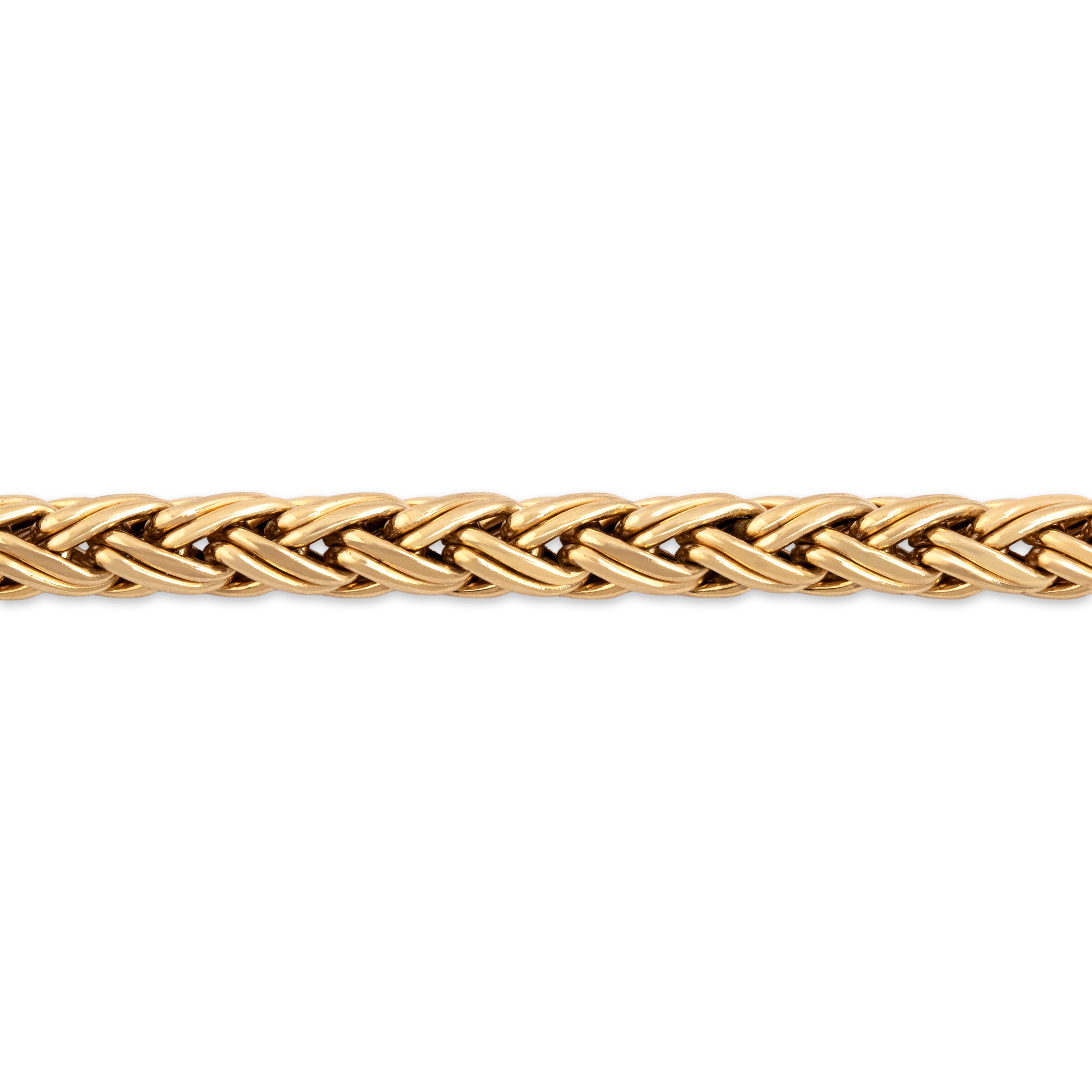 Vintage Tiffany & Co. 14k Yellow Gold Chunky Russian Wheat Chain Bracelet - detail view #1