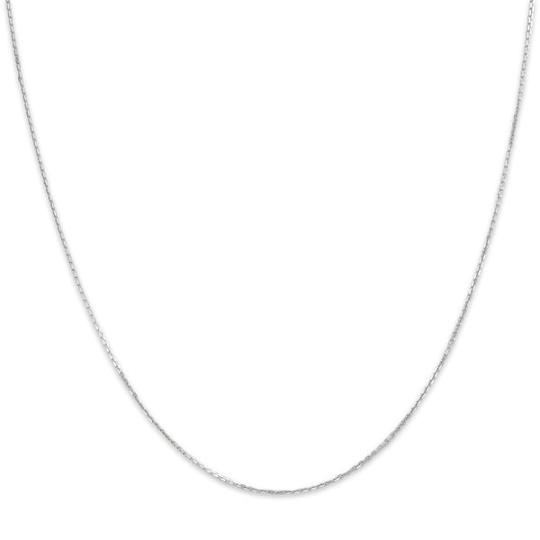 Vintage Italian 14k White Gold Classic Delicate Cable .9mm Chain 16