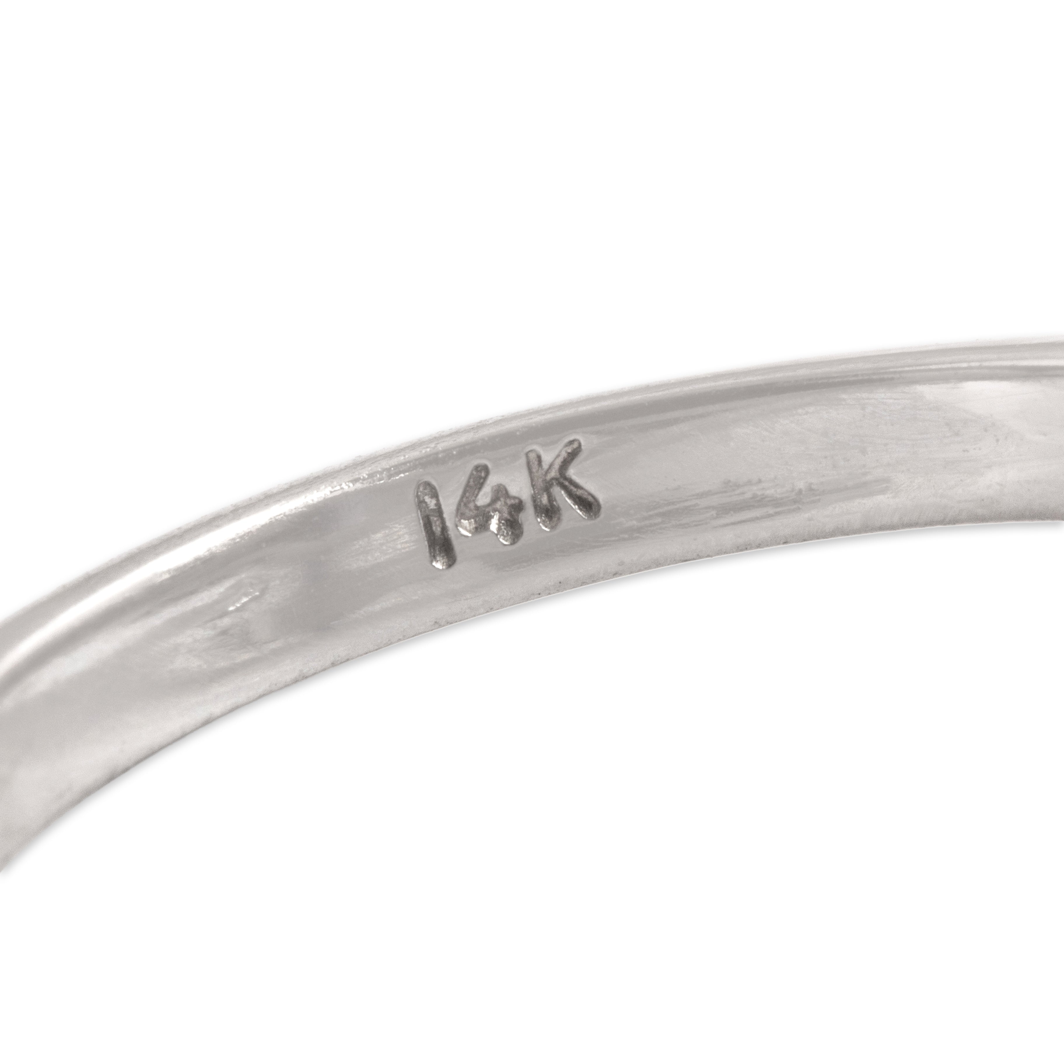 Vintage Large 14k White Gold 6.04ct Tanzanite .51cttw Diamond Sparkling Dimensional Cocktail Ring - Hallmark view
