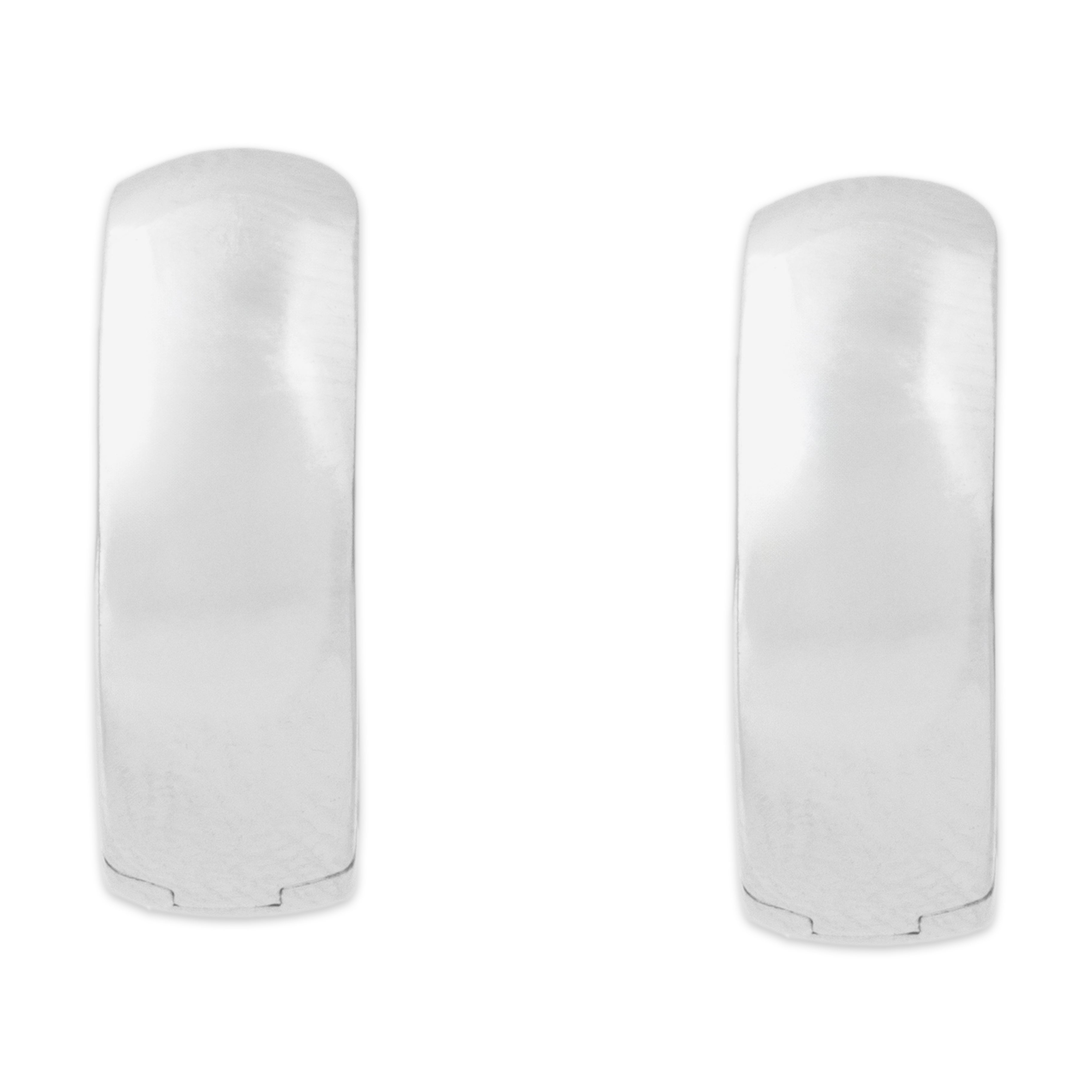 Vintage Small 18k White Gold .2cttw Diamond Gleaming Polkadot Huggie Earrings - detail view #2