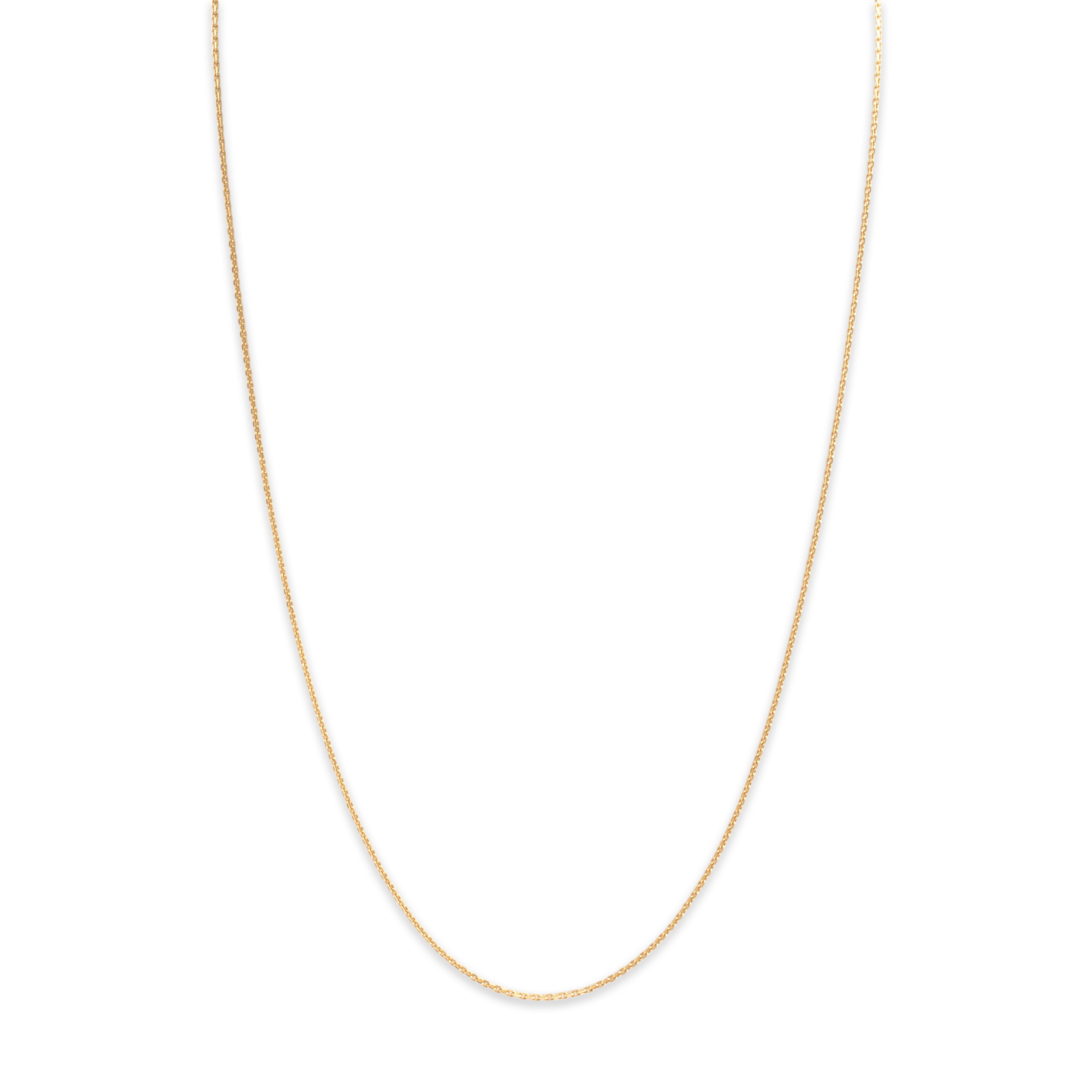 Vintage 18k Yellow Gold 1.2mm Quintessential Cable Chain - detail view #1
