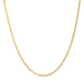 Vintage 14k Yellow Gold Angular Gleaming 2.2mm Cable Chain 20"