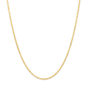 Vintage 14k Yellow Gold Classic Long Twisting 1.6mm Rope Chain 24"