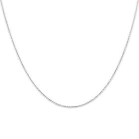 Vintage 14k White Gold Cable Link 1.1mm Chain 16"