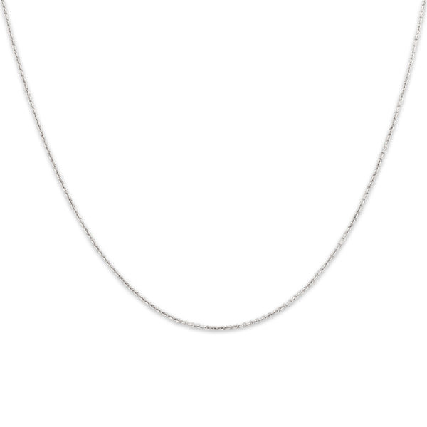 Vintage 14k White Gold Cable Link 1.1mm Chain 16