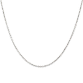 Vintage 14k White Gold Timeless Cable 1.5mm Chain 18"