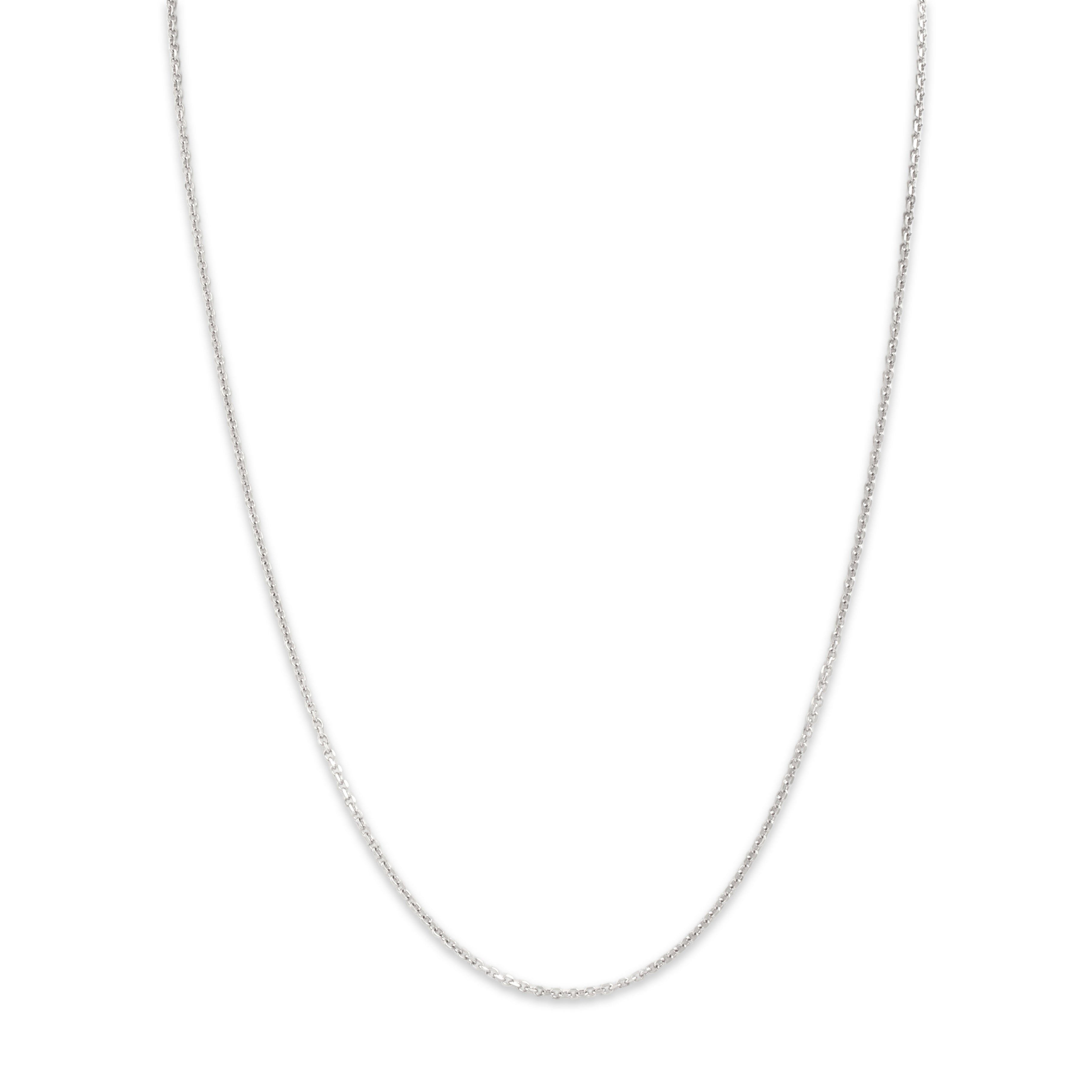 Vintage 14k White Gold Timeless Cable 1.5mm Chain - detail view #1