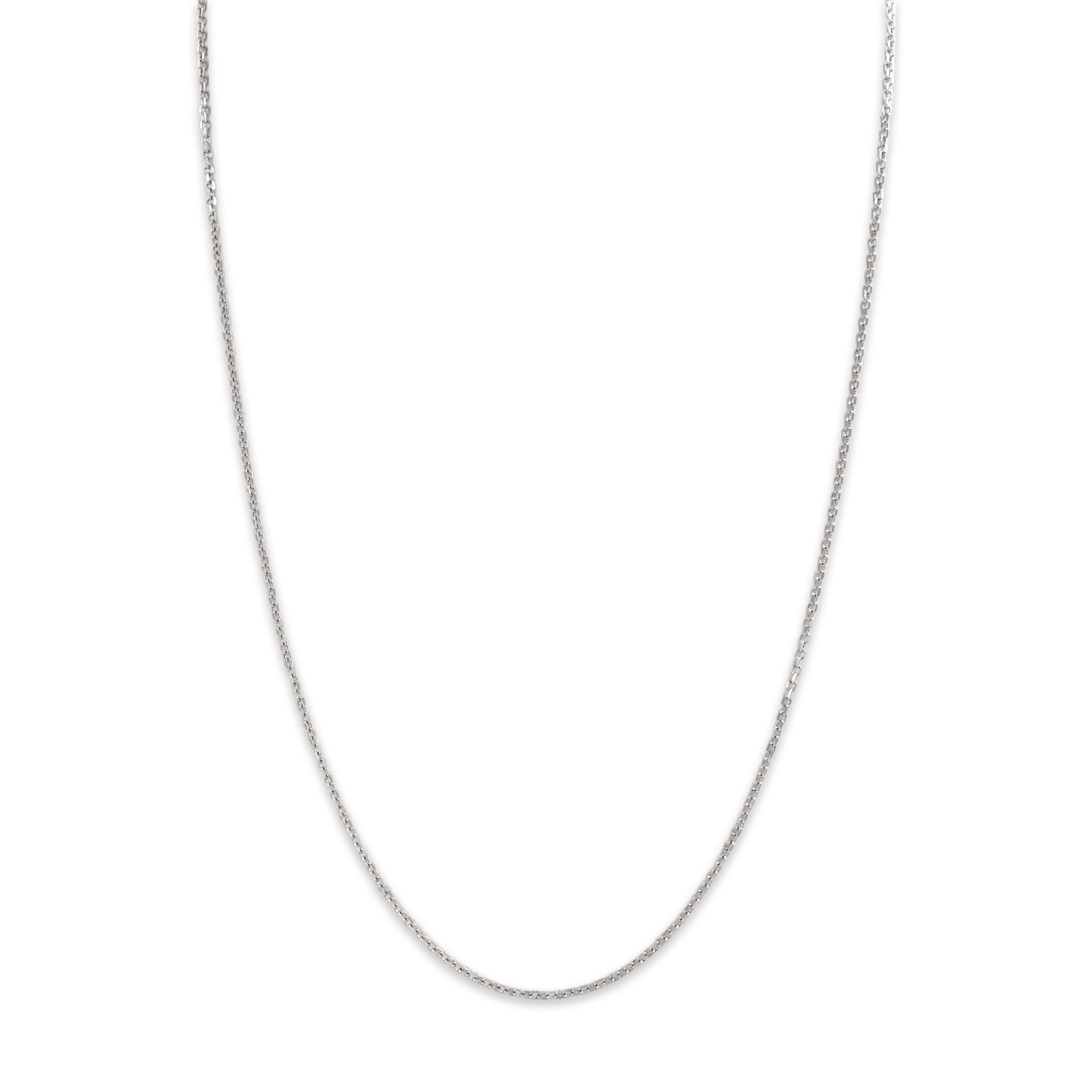 Estate 14k White Gold Flashing Cable 1.5mm Chain - detail view #1