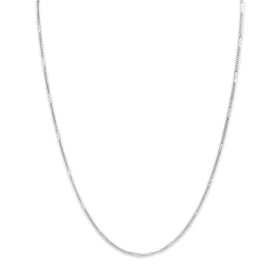 Vintage Platinum 1.35mm Textured Bar And Curb Chain 16.75"