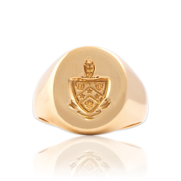Vintage Heavy 10k Yellow Gold Phi Gamma Delta Fraternity Crest Signet Ring 12.25