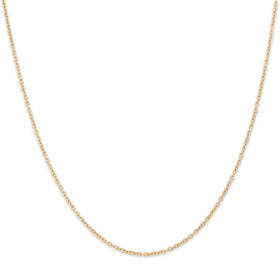 Vintage 14k Yellow Gold Stackable Adjustable 1.4mm Cable Chain 16-18"