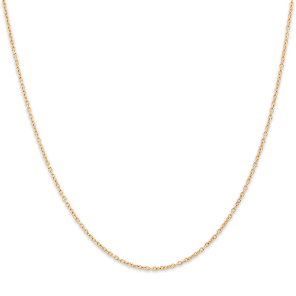 Vintage 14k Yellow Gold Stackable Adjustable 1.4mm Cable Chain 16-18