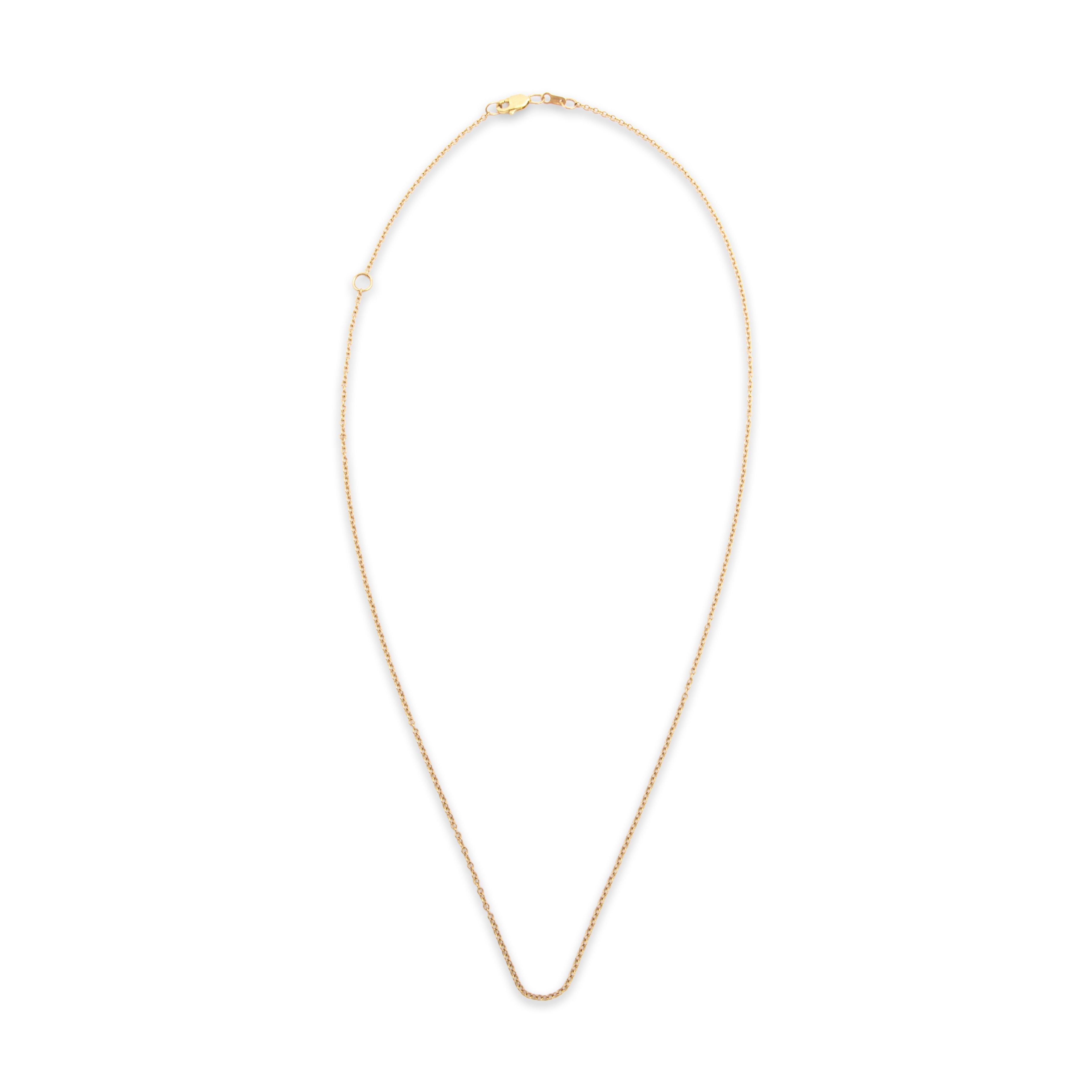 Vintage 14k Yellow Gold Stackable Adjustable 1.4mm Cable Chain 16-18