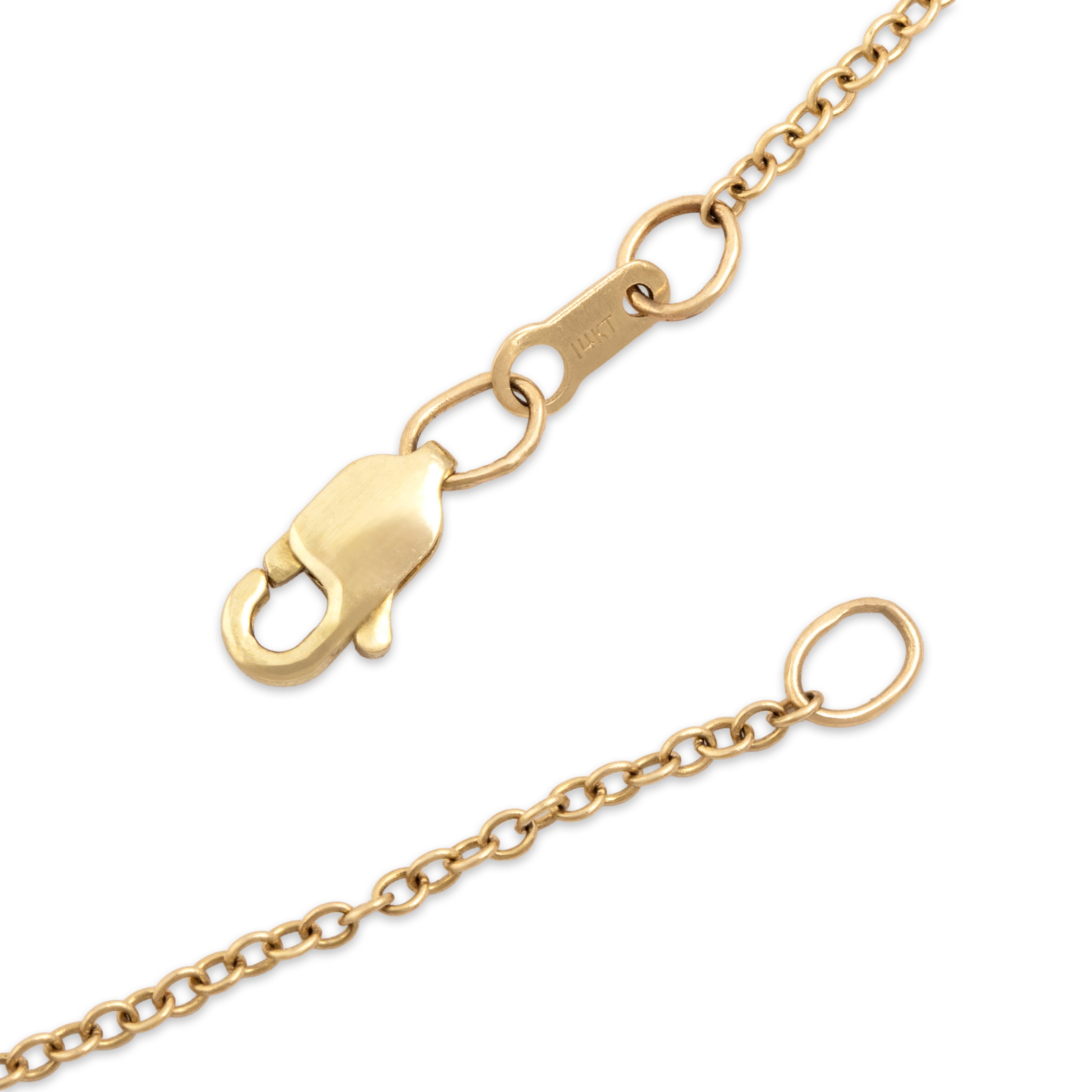 Vintage 14k Yellow Gold Stackable Adjustable 1.4mm Cable Chain 16-18