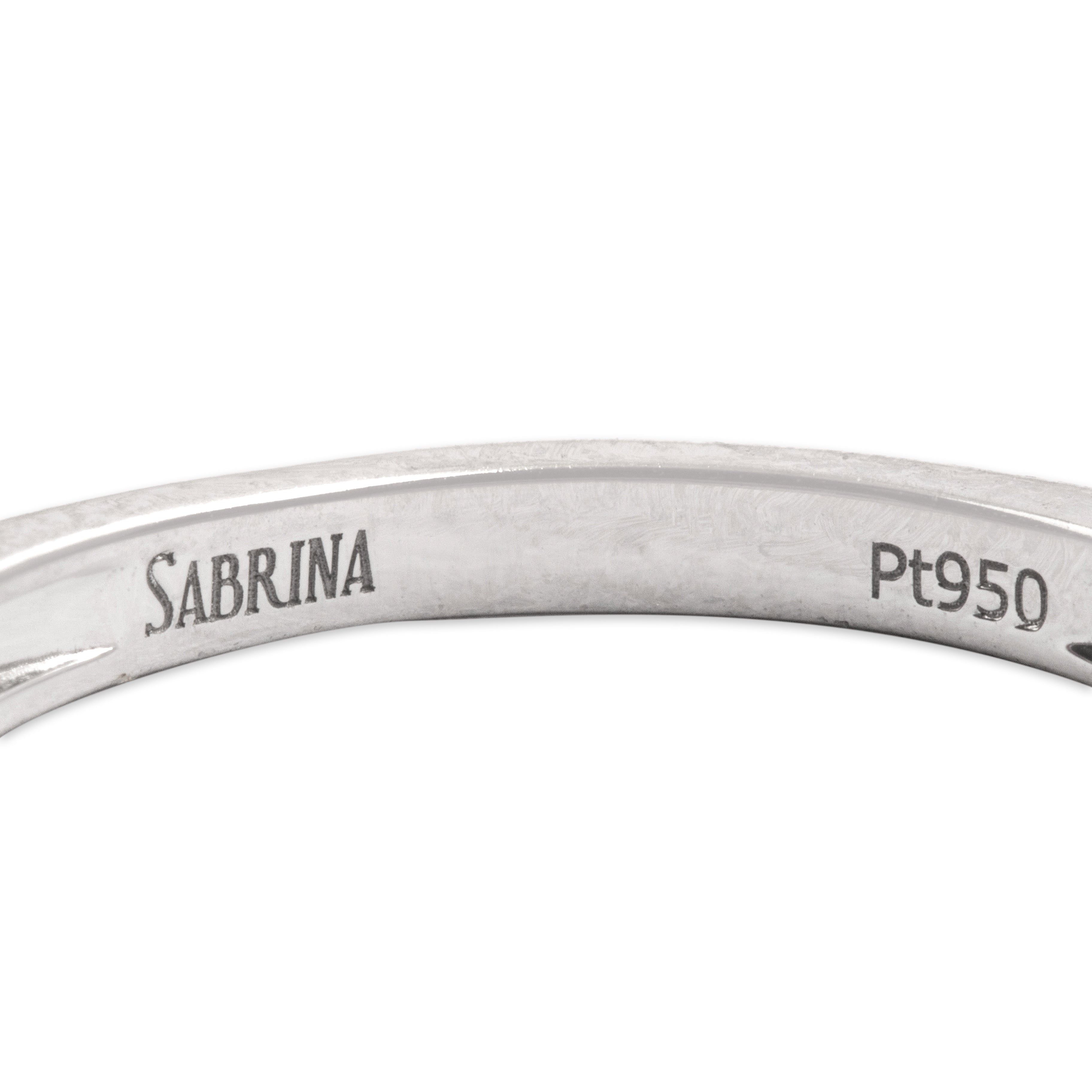 Estate Platinum [Custom Carat] Flashing Milgrain Channel Band Ring - Hallmark view