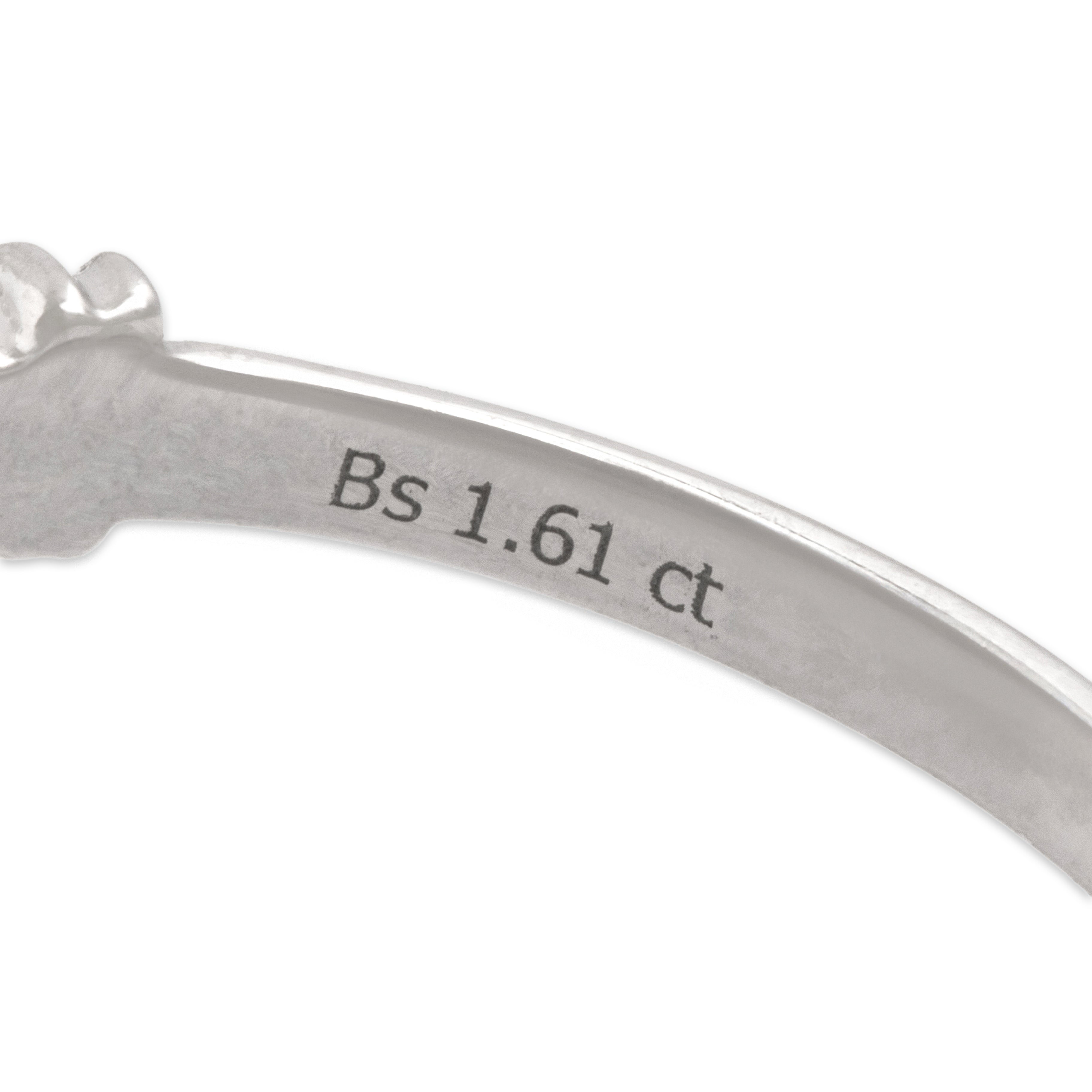 Estate Platinum [Custom Carat] Outstanding Vibrant Burst Ring - Hallmark view