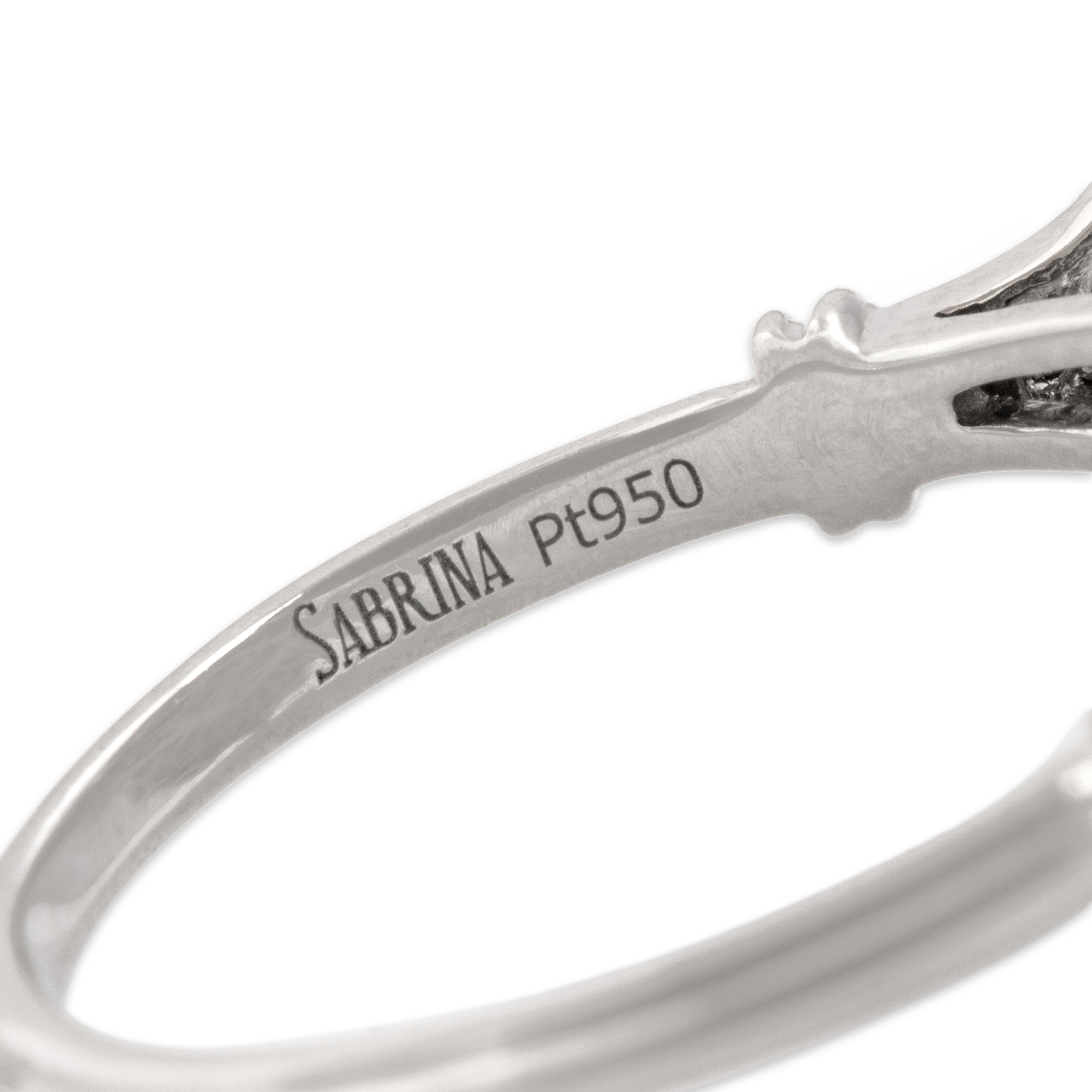 Estate Platinum [Custom Carat] Outstanding Vibrant Burst Ring - Hallmark view