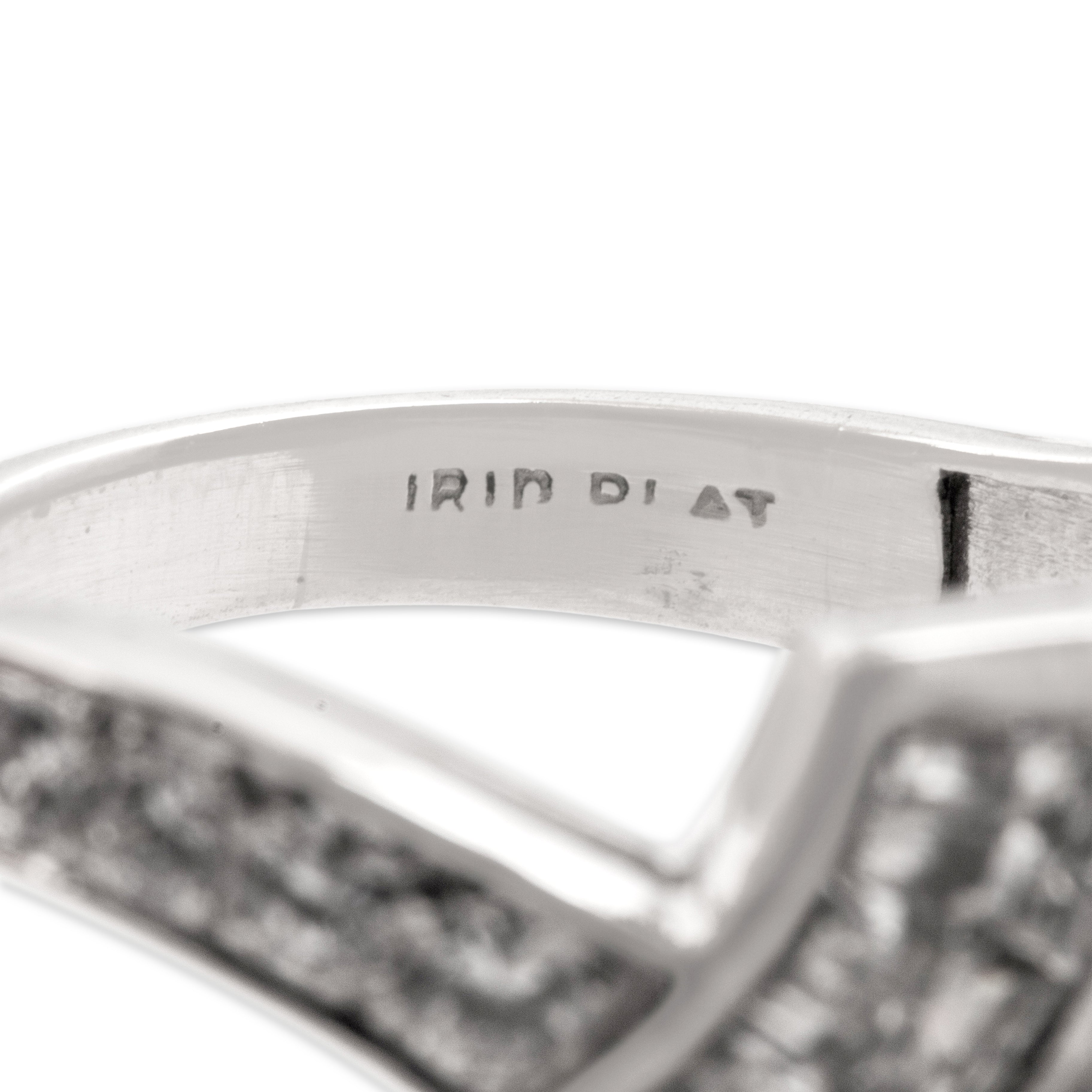 Vintage Platinum 1.49cttw Diamond Dazzling Infinity Bypass Band Ring - Hallmark view