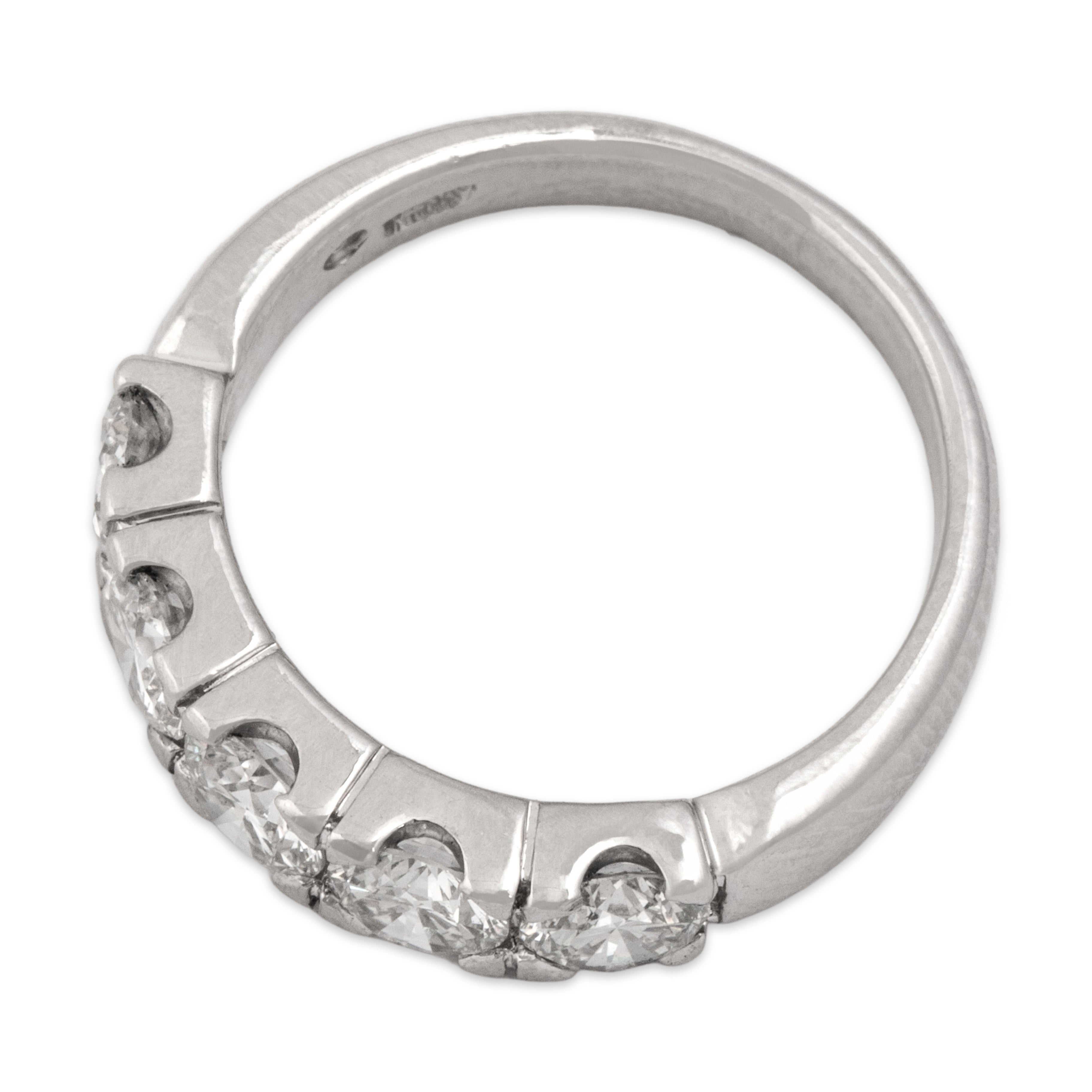 Vintage Platinum 1.65cttw Diamond Exceptional Sparkling Line Band Ring - Overall view