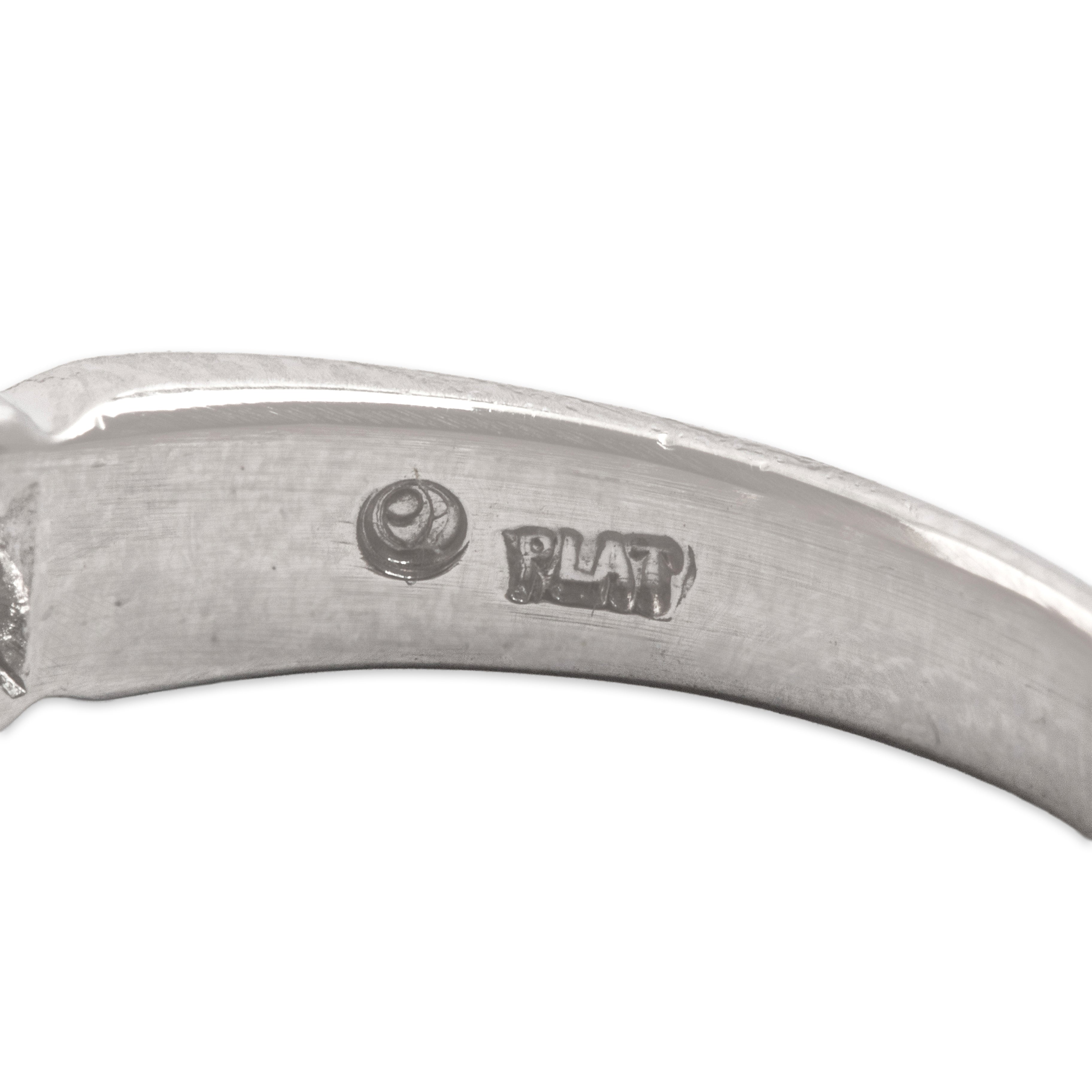 Vintage Platinum 1.65cttw Diamond Exceptional Sparkling Line Band Ring - Hallmark view