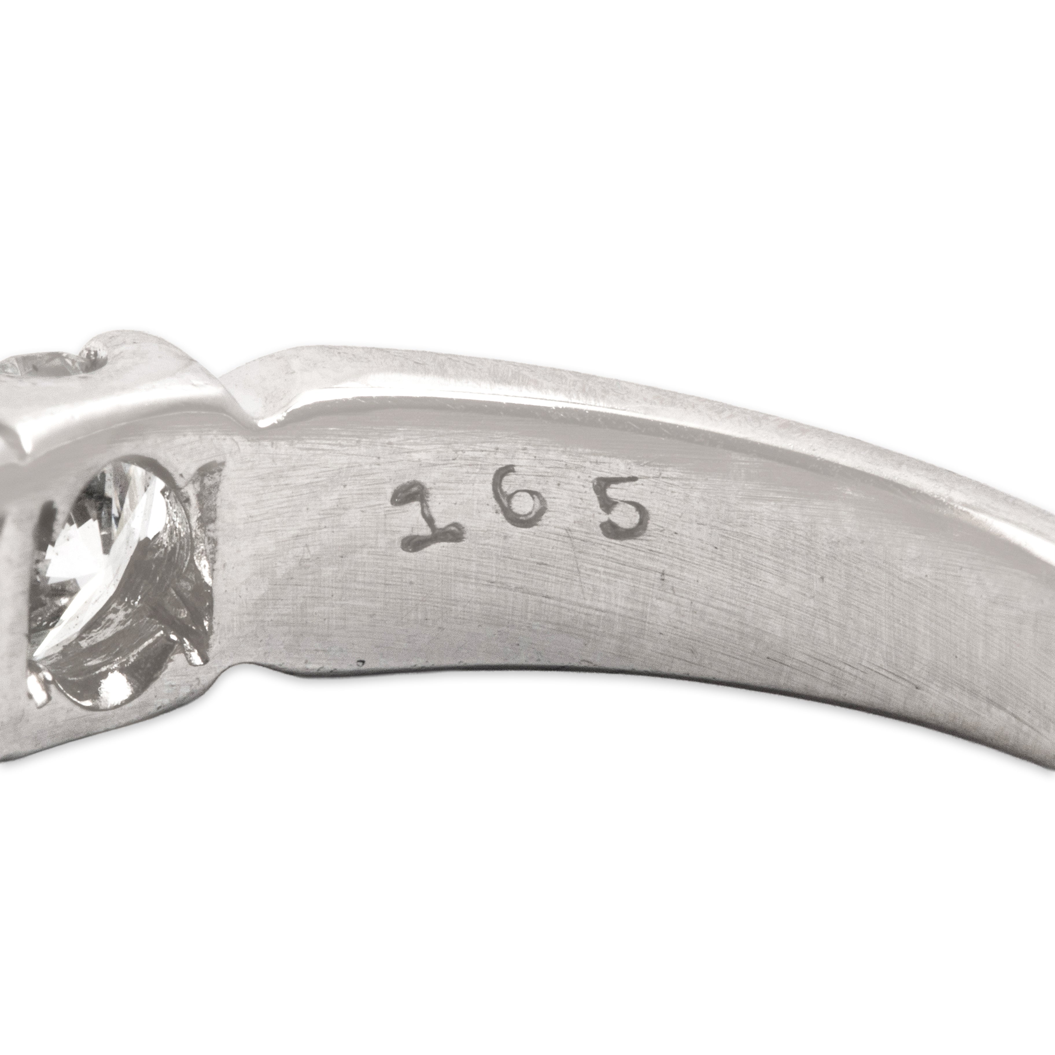 Vintage Platinum 1.65cttw Diamond Exceptional Sparkling Line Band Ring - Hallmark view