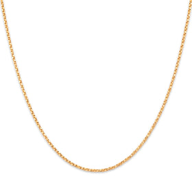 Vintage 18k Yellow Gold Shining Twisted 1.5mm Boxy Rope Chain 15.75"