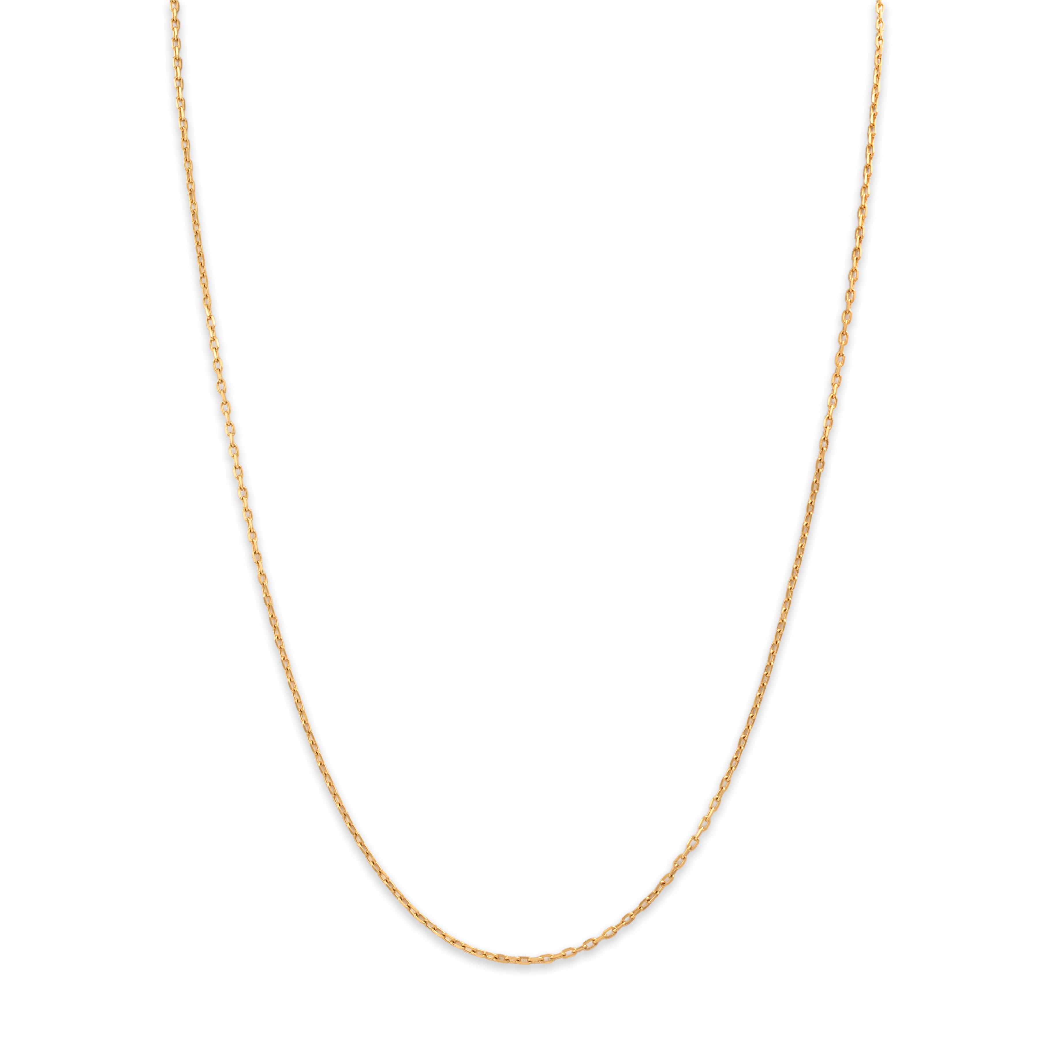 Vintage Italian 18k Yellow Gold Chic 1.35mm Cable Chain - detail view #1