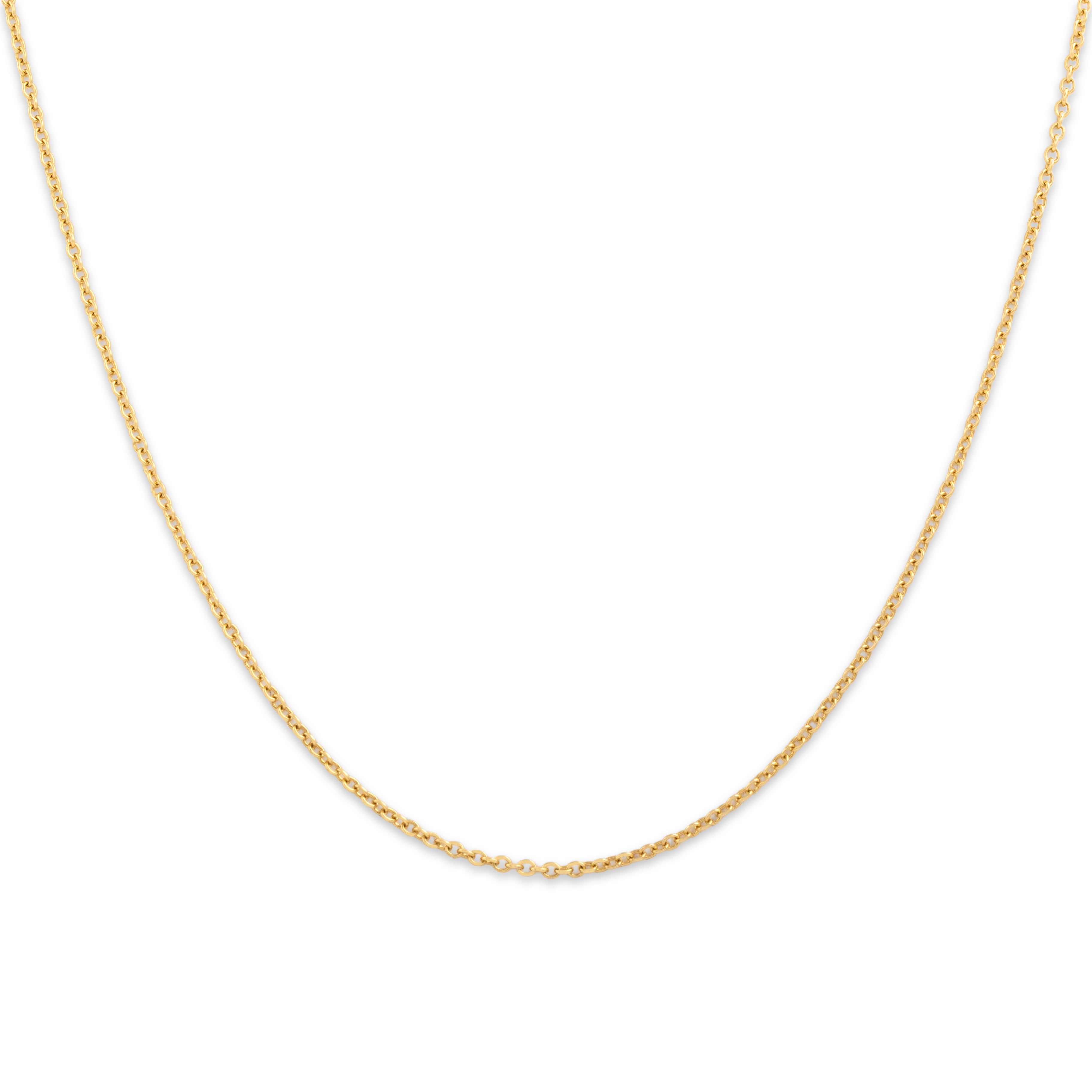 Vintage 14k Yellow Gold Delicate Cable 1.17mm Chain - detail view #1