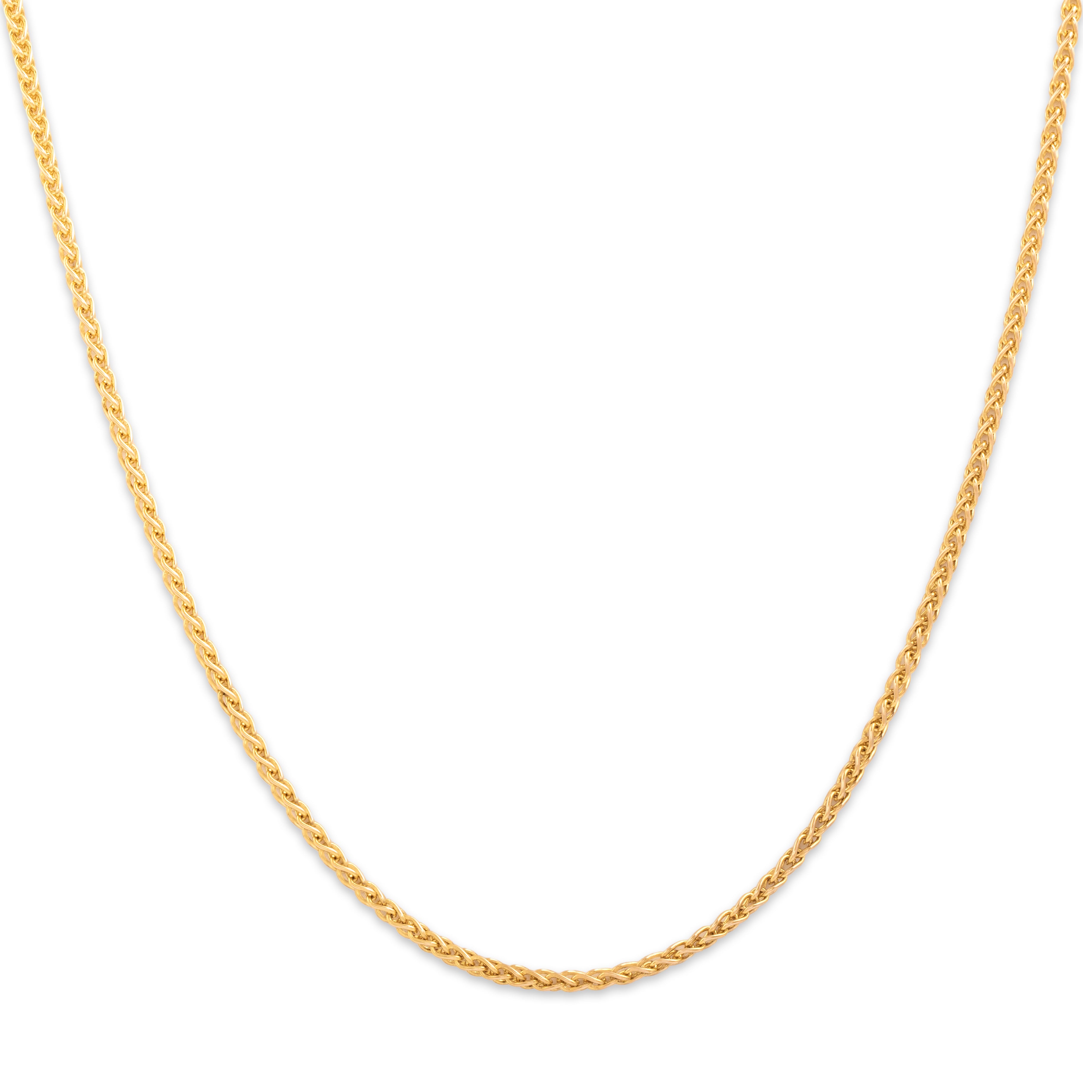 Vintage Italian 14k Yellow Gold Sophisticated Foxtail 1.7mm Chain - detail view #1