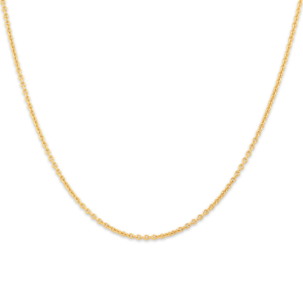 Vintage 14k Yellow Gold Dainty 1mm Cable Chain 16