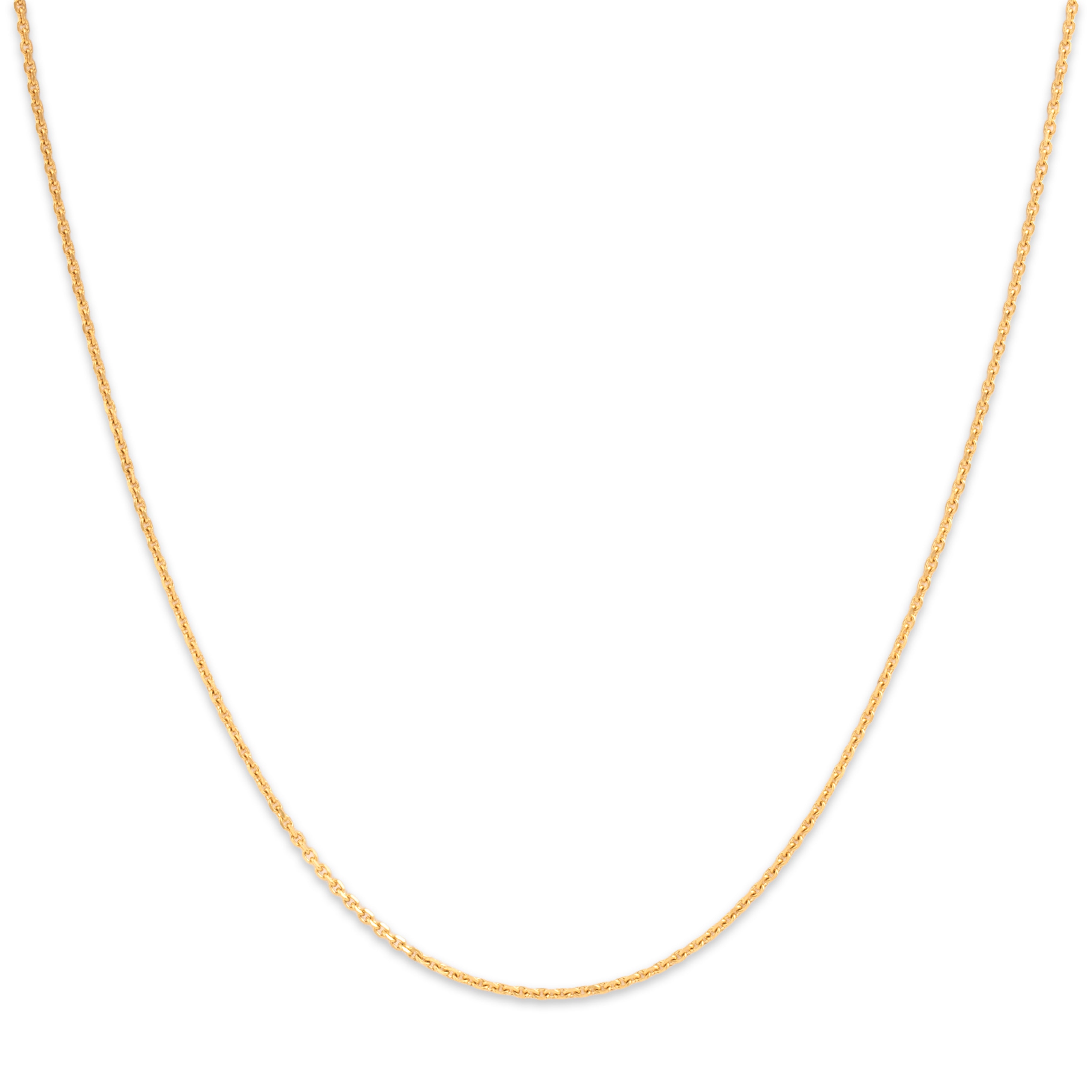 Vintage 14k Yellow Gold Cable Link .8mm (At Chain) Chain - detail view #1