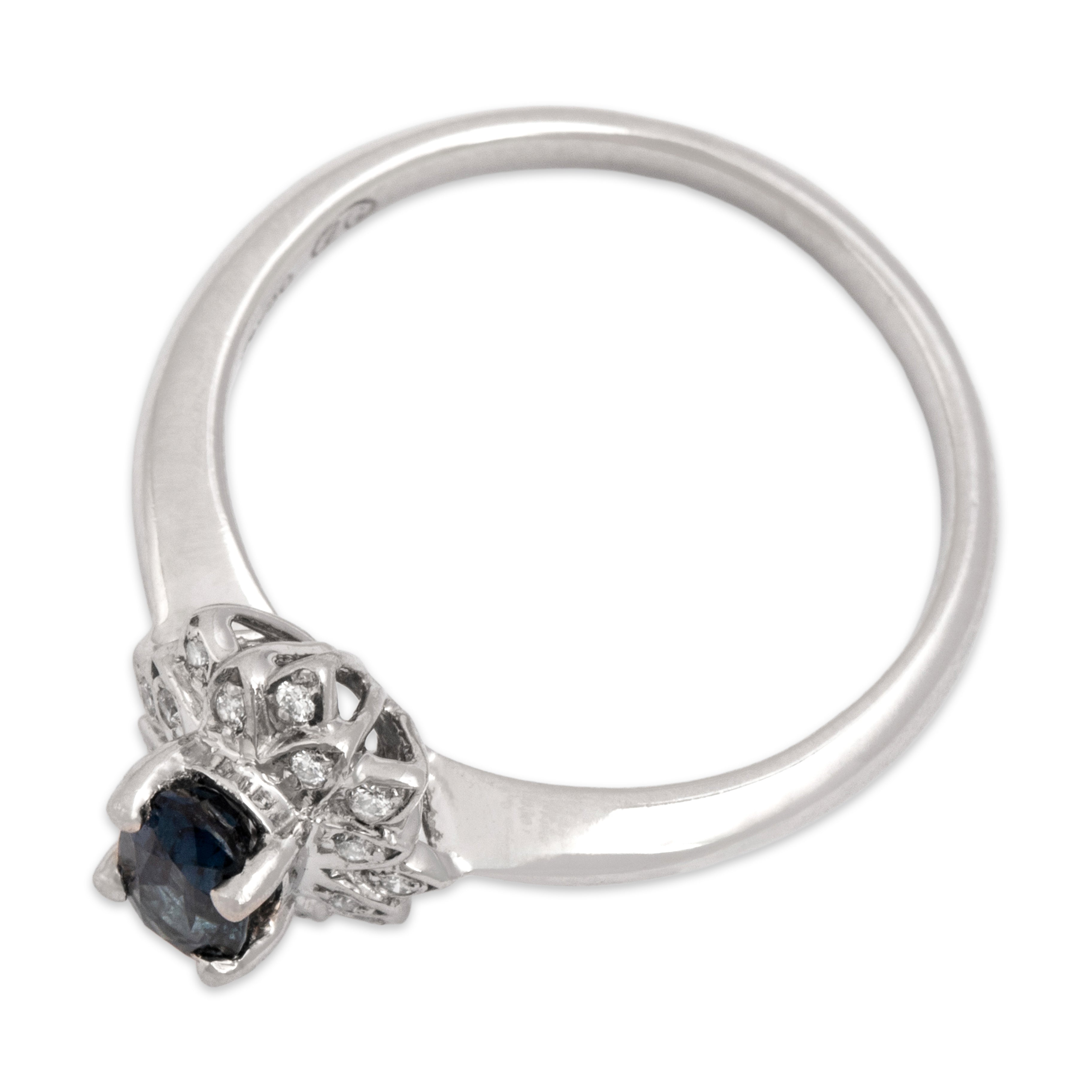 Vintage Platinum [Custom Carat] Fantastic Blooming Halo Ring - Overall view