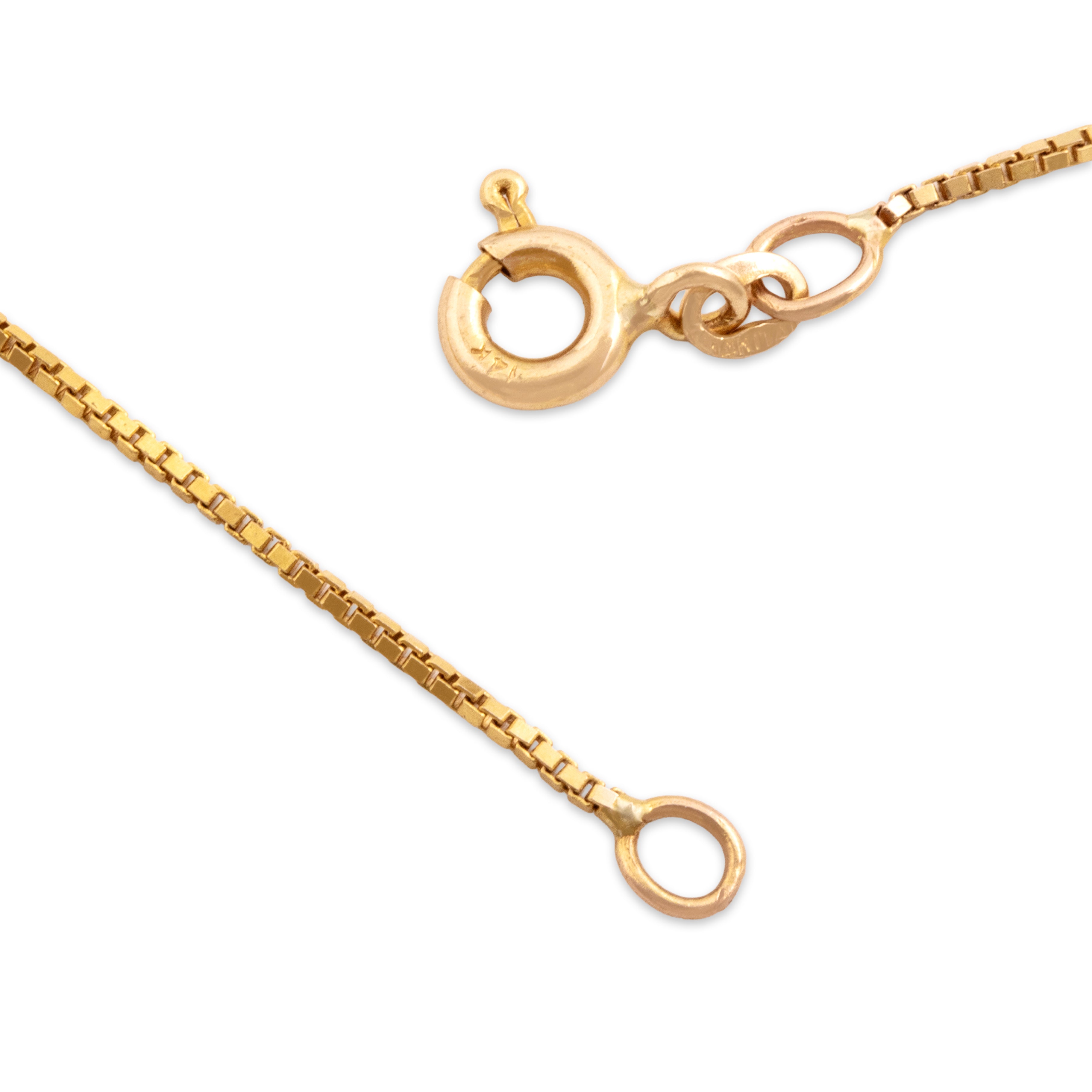Vintage Italian 14k Yellow Gold Ruby Diamond Twist Necklace - clasp view
