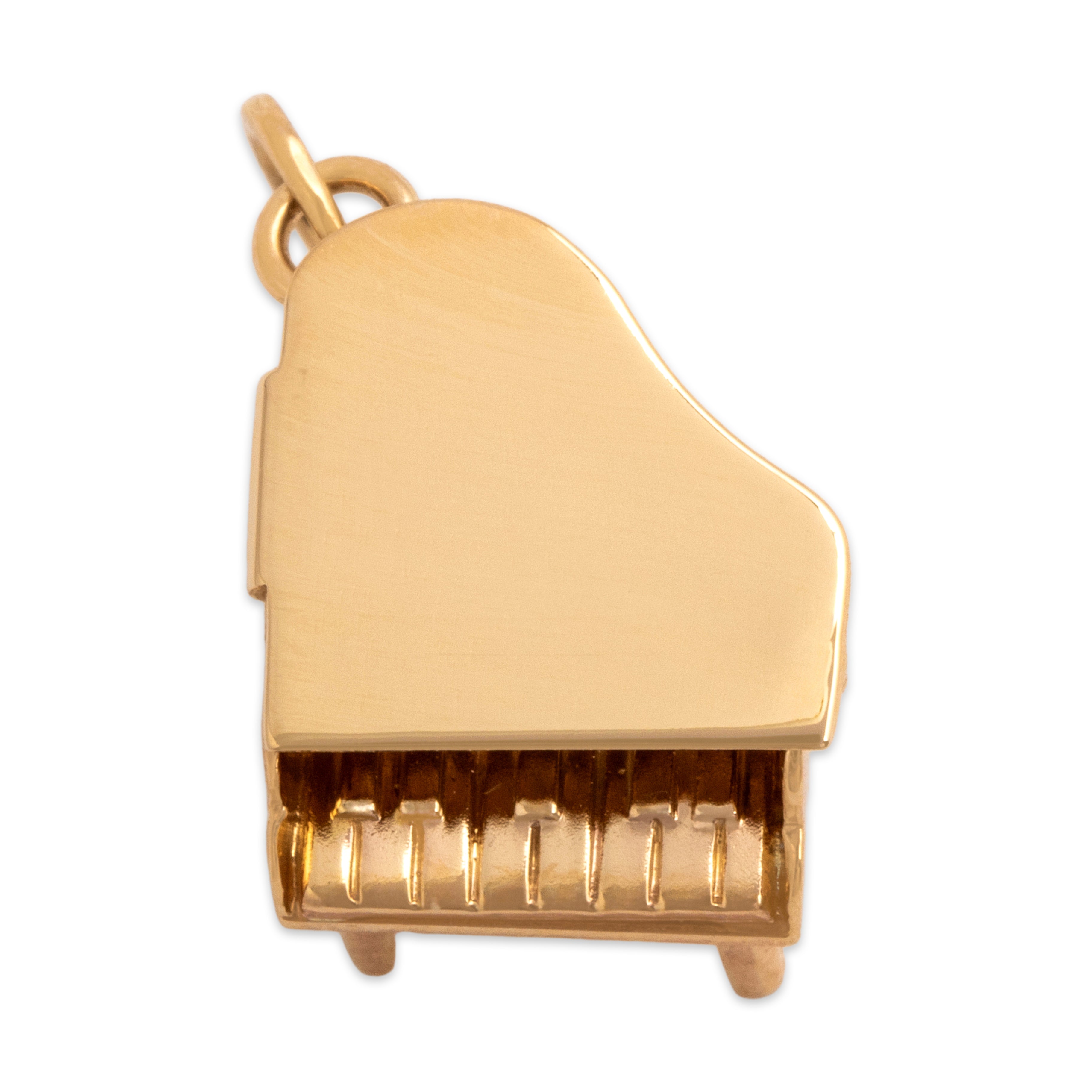 Vintage 14k Yellow Gold Articulated Grand Piano Charm / Pendant
