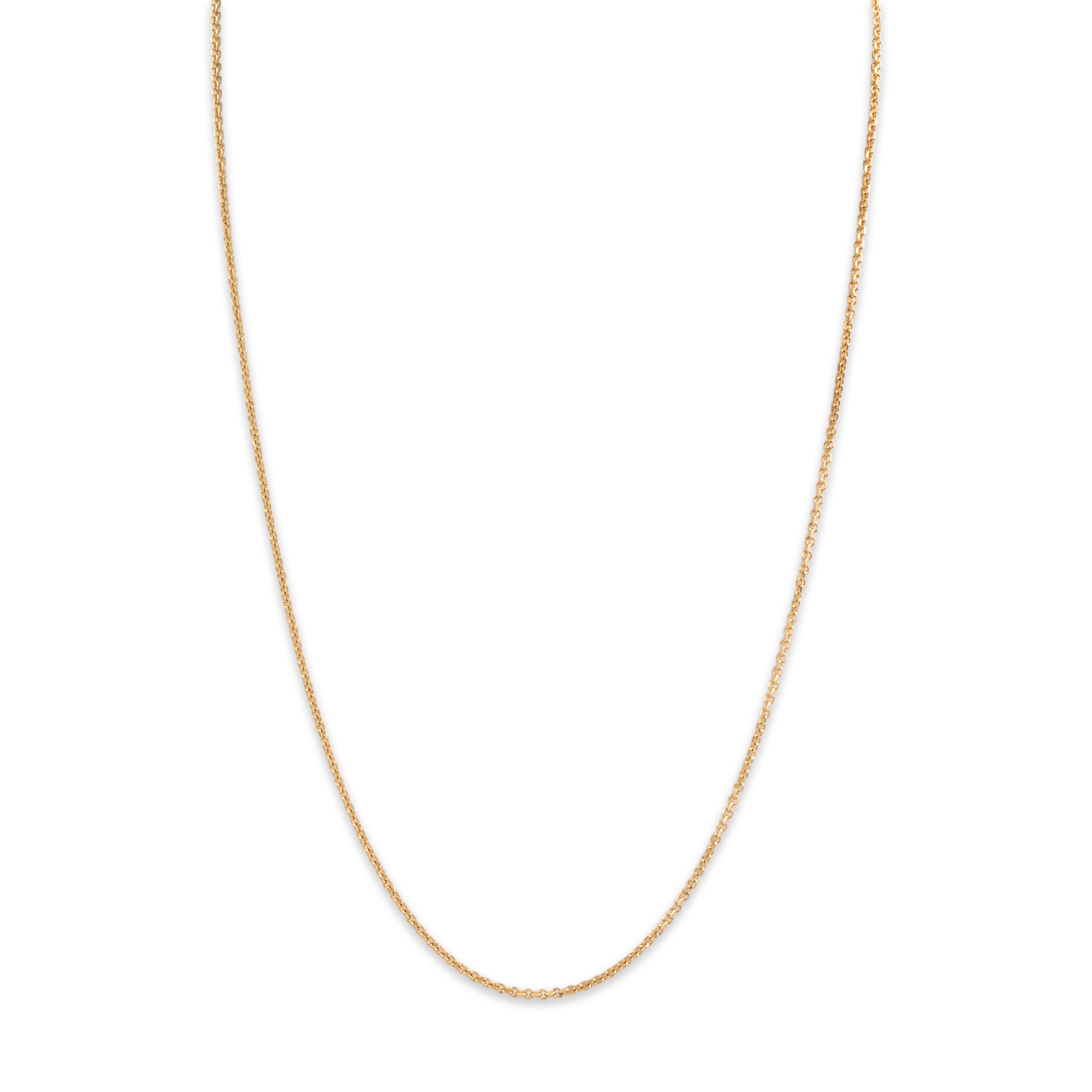Vintage 14k Yellow Gold Sleek Stackable Cable 1.6mm Chain - detail view #1