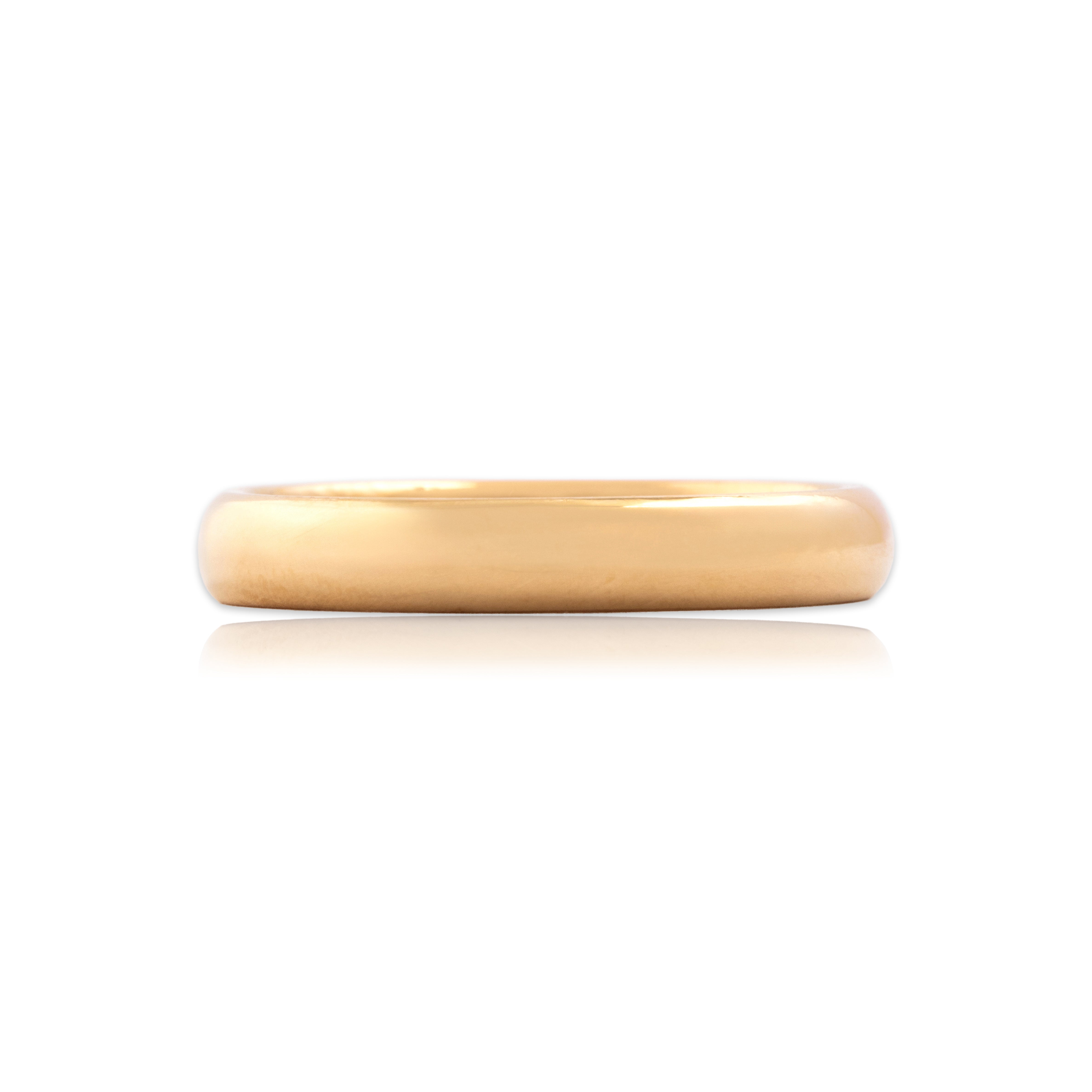 Vintage Tiffany & Co. 18k Yellow Gold Classic Sleek Rounded Band Ring - Close-up view